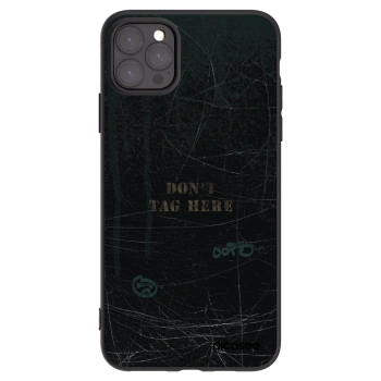Picasee silikonowe czarne etui na Apple iPhone 11 Pro Max - DON´T TAG