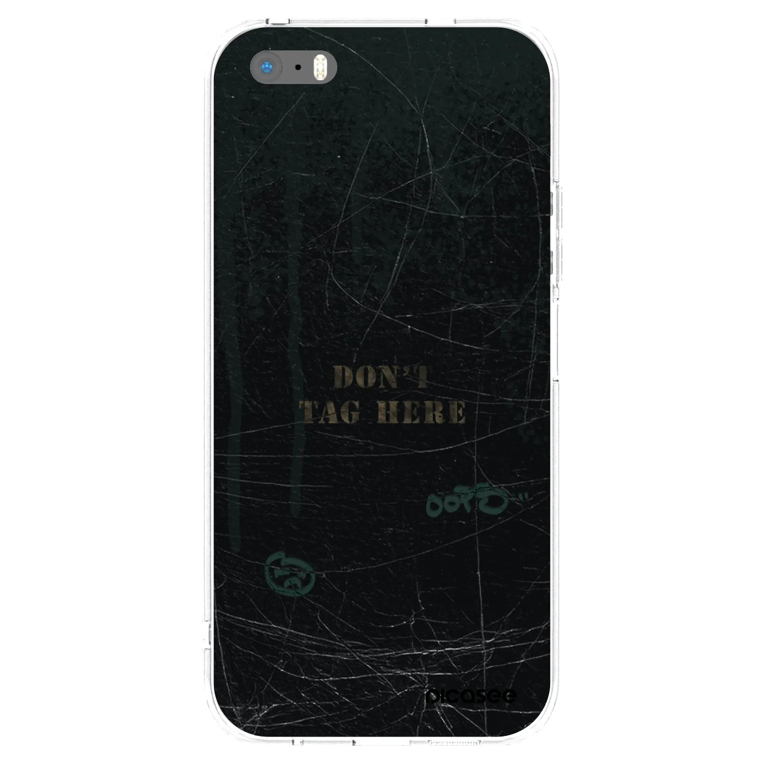 Picasee silikonowe przeźroczyste etui na Apple iPhone 5/5S/SE - DON´T TAG