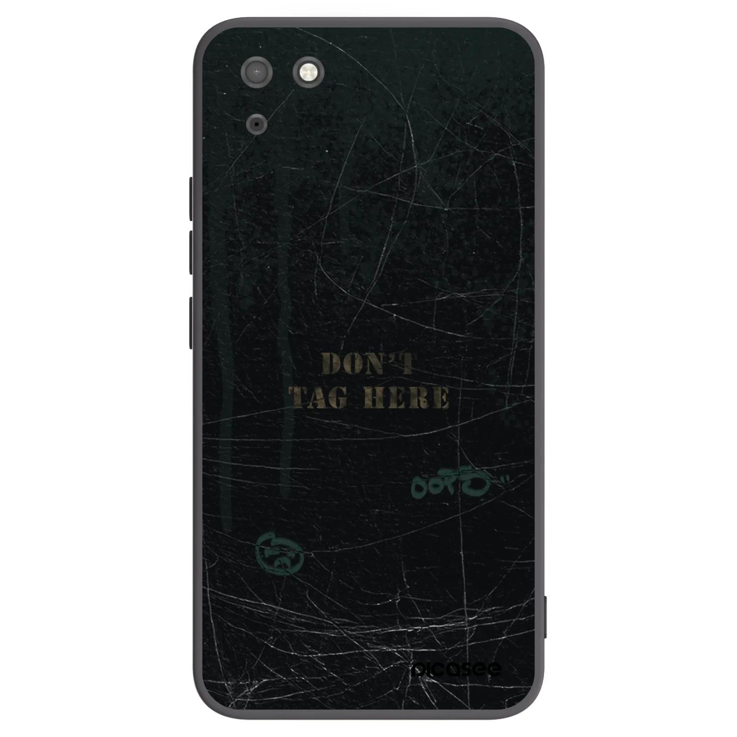 Picasee silikonowe czarne etui na Huawei Y5P - DON´T TAG