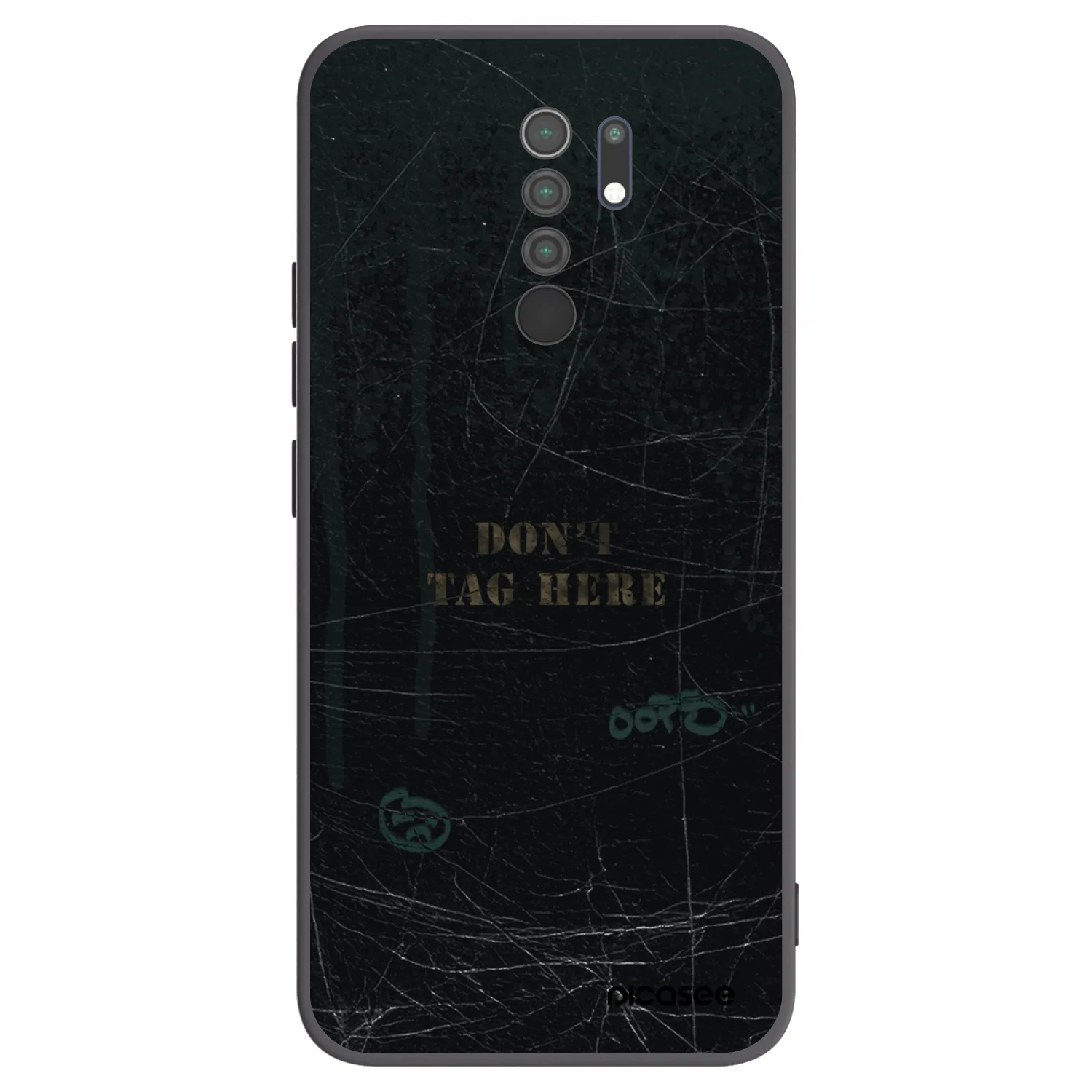 Picasee silikonowe czarne etui na Xiaomi Redmi 9 - DON´T TAG