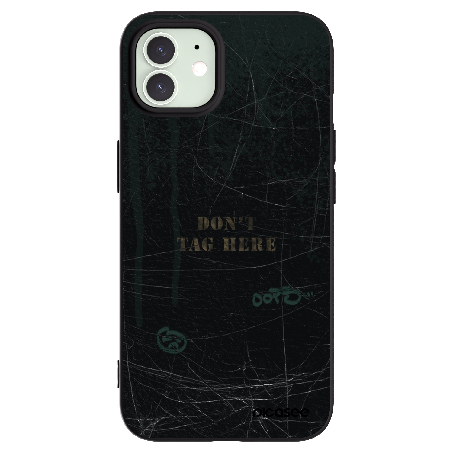 Picasee silikonowe czarne etui na Apple iPhone 12 - DON´T TAG
