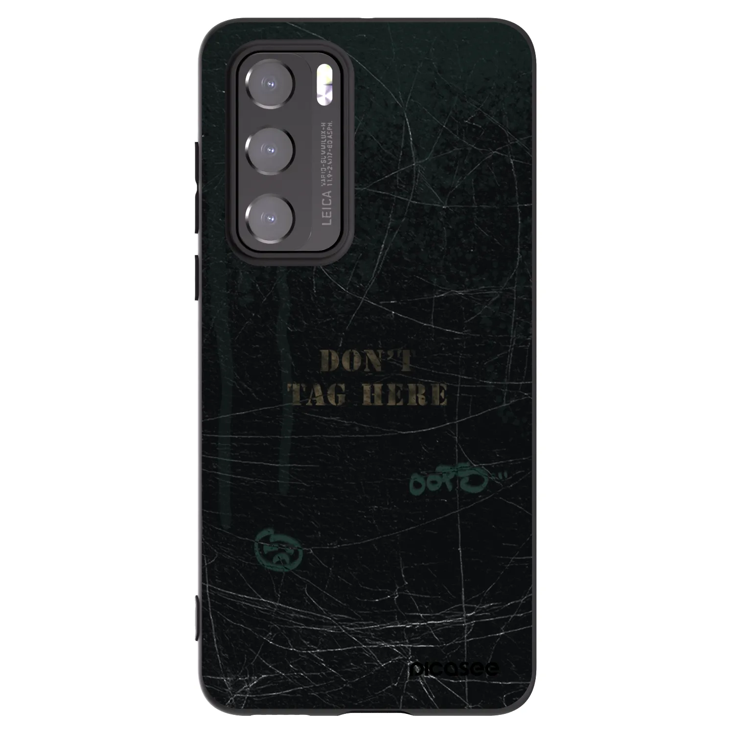 Picasee silikonowe czarne etui na Huawei P40 - DON´T TAG
