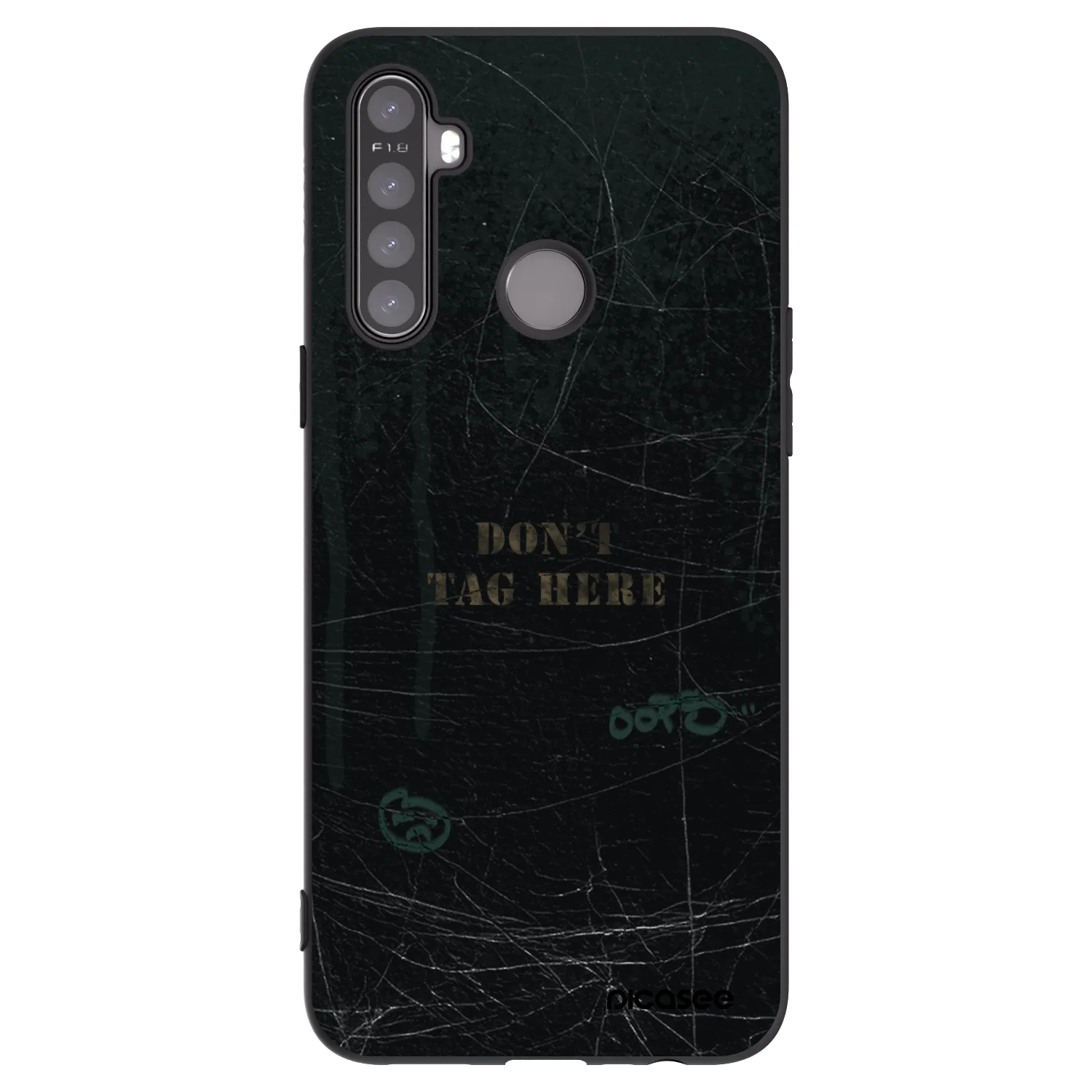 Picasee silikonowe czarne etui na Realme 5 - DON´T TAG