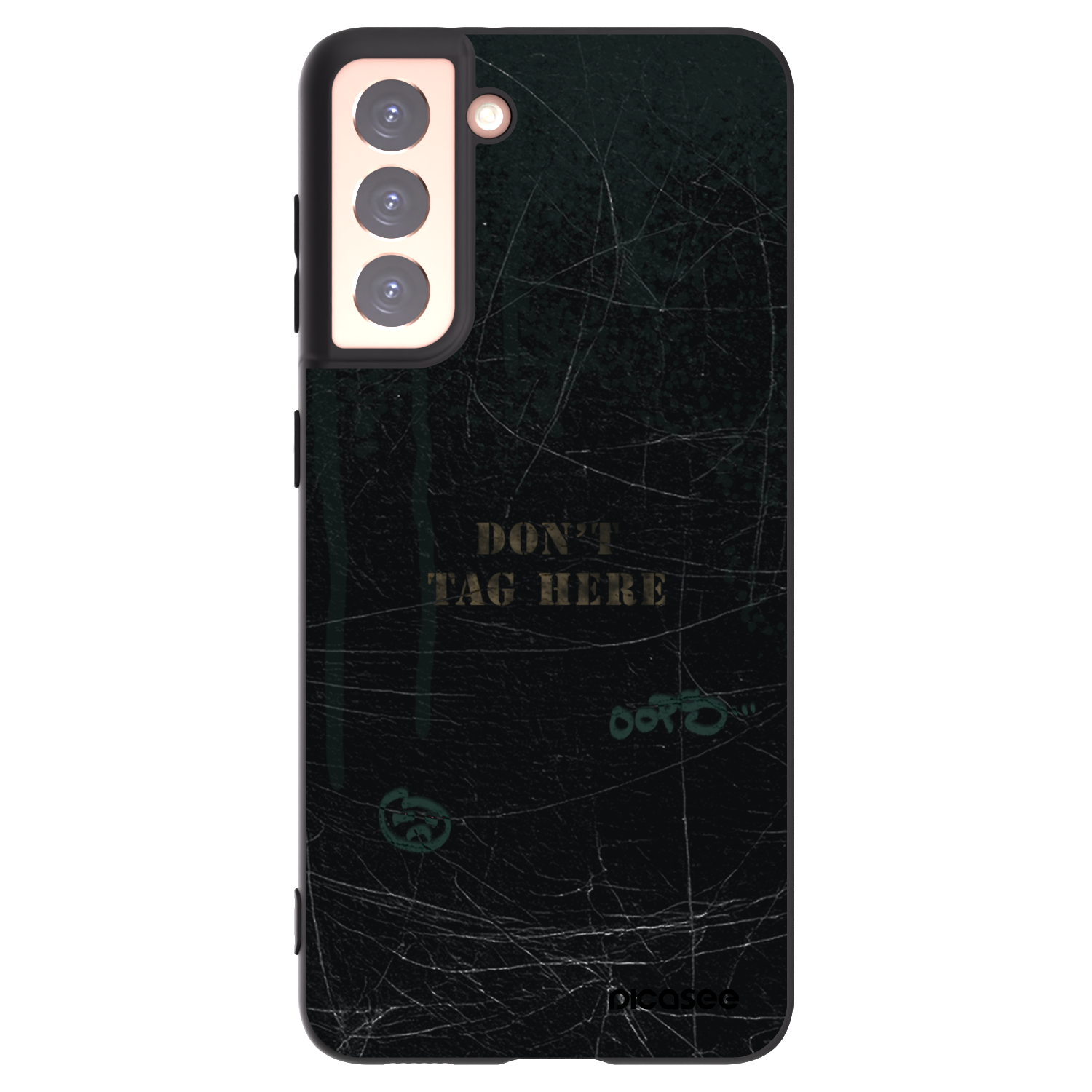 Picasee silikonowe czarne etui na Samsung Galaxy S21 5G G991B - DON´T TAG