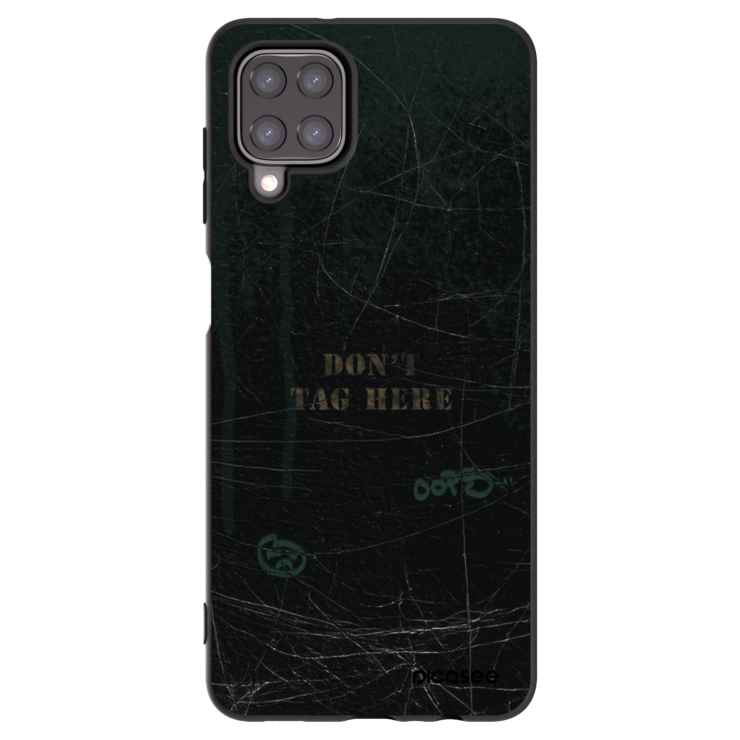 Picasee silikonowe czarne etui na Samsung Galaxy A12 A125F - DON´T TAG