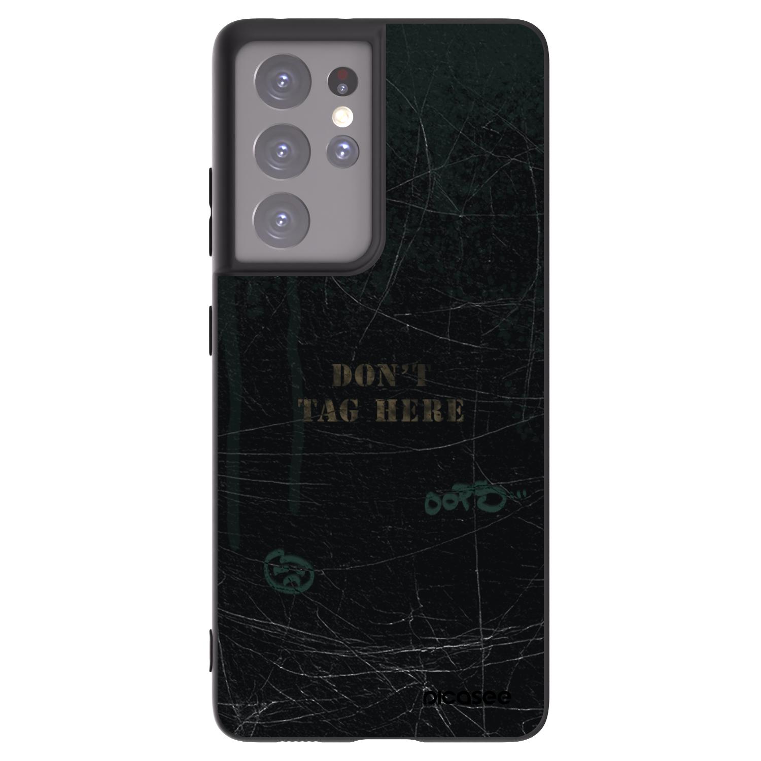 Picasee silikonowe czarne etui na Samsung Galaxy S21 Ultra 5G G998B - DON´T TAG