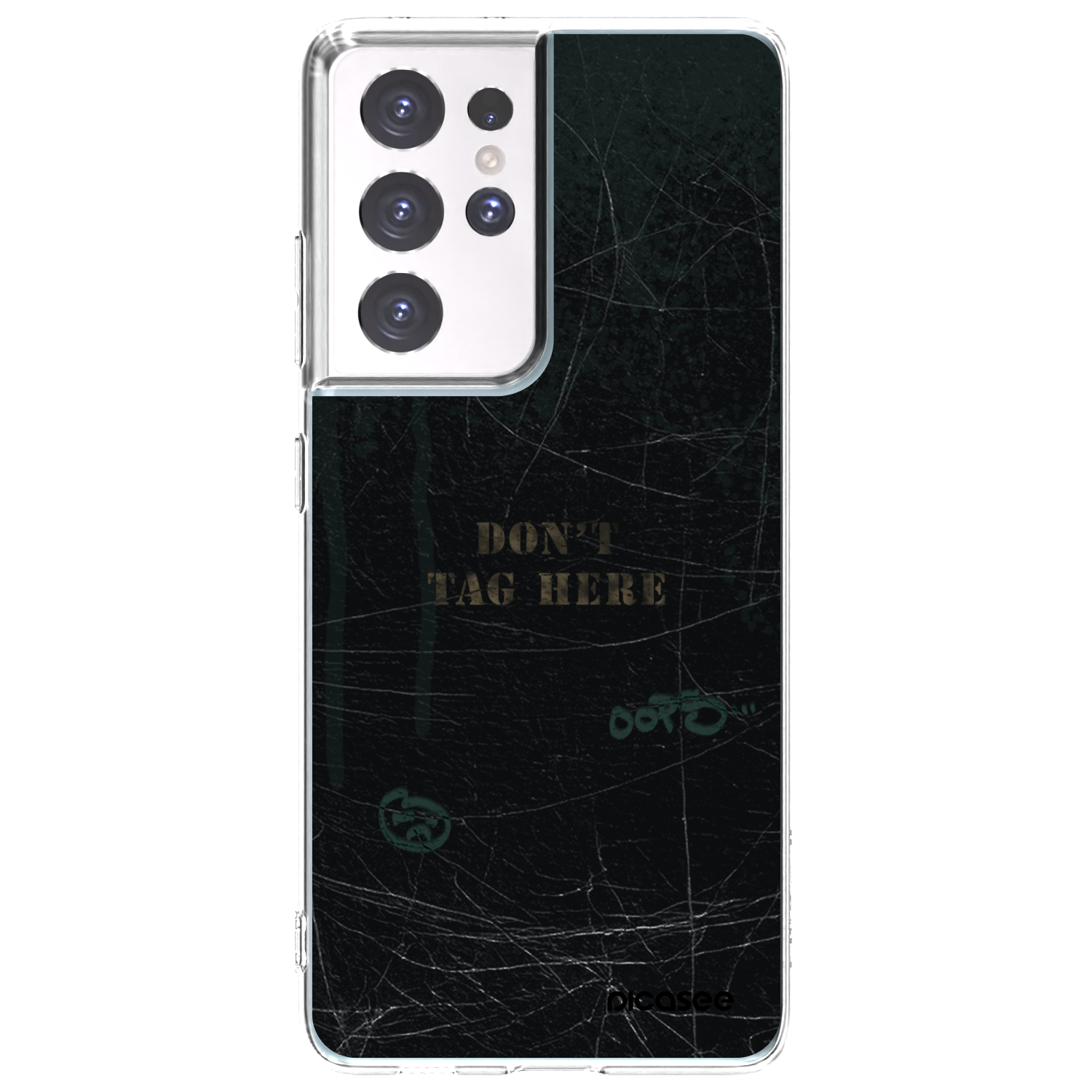 Picasee silikonowe przeźroczyste etui na Samsung Galaxy S21 Ultra 5G G998B - DON´T TAG