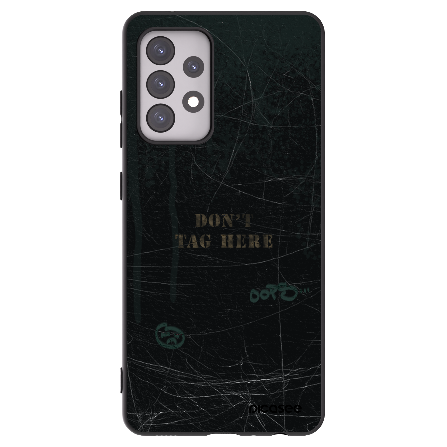 Picasee silikonowe czarne etui na Samsung Galaxy A52 5G A525F - DON´T TAG
