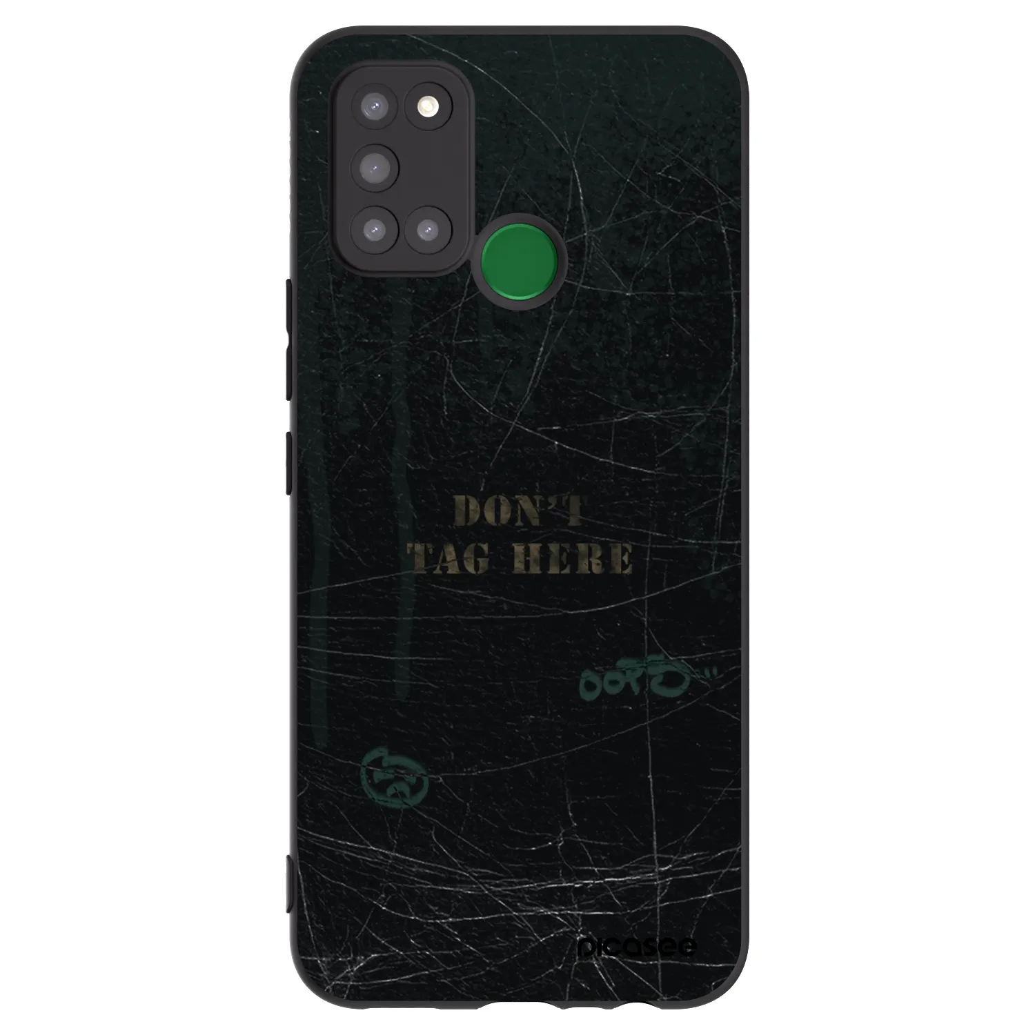 Picasee silikonowe czarne etui na Realme 7i - DON´T TAG