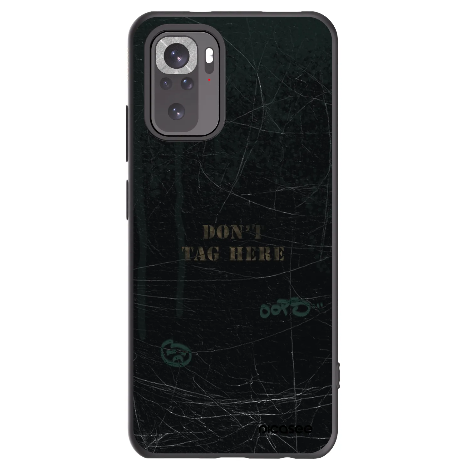 Picasee silikonowe czarne etui na Xiaomi Redmi Note 10S - DON´T TAG