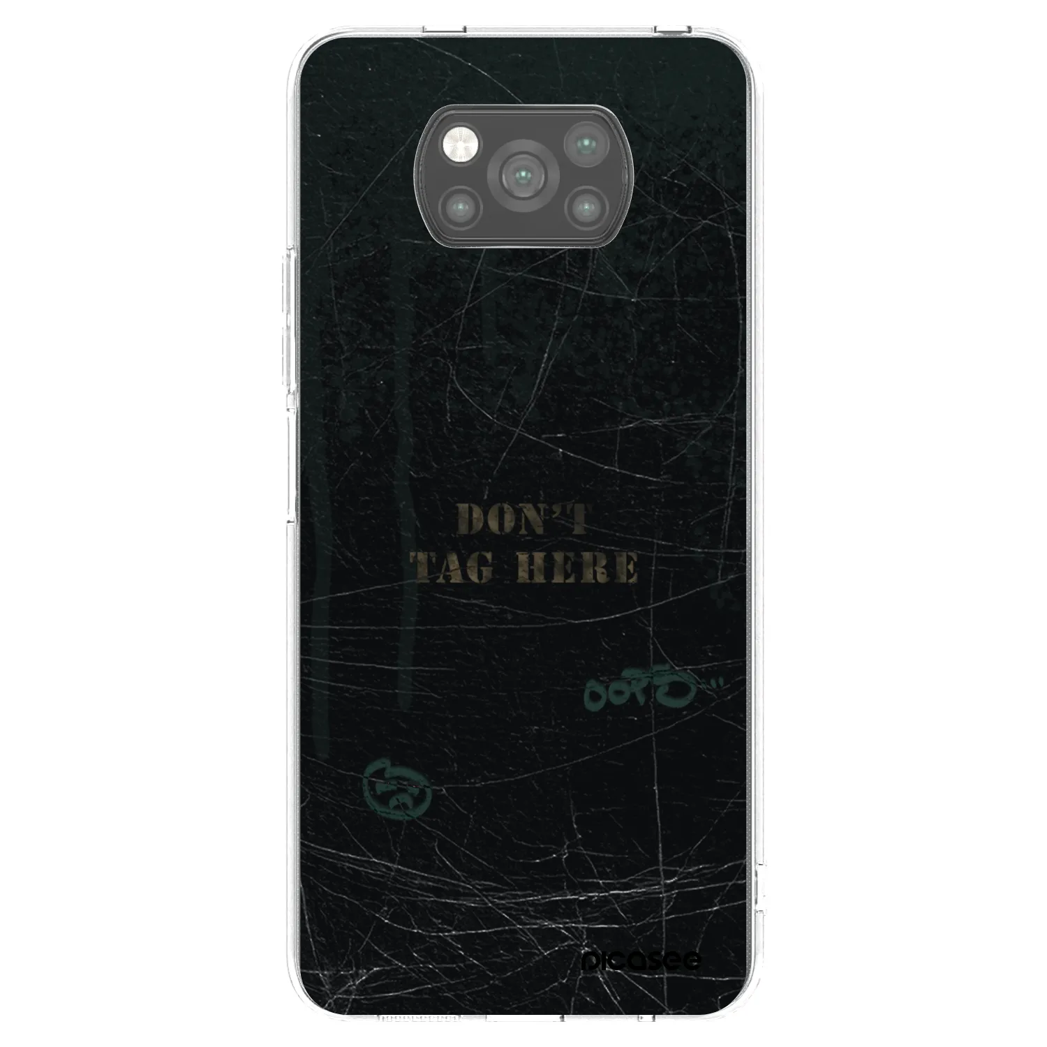 Picasee silikonowe czarne etui na Xiaomi Poco X3 Pro - DON´T TAG