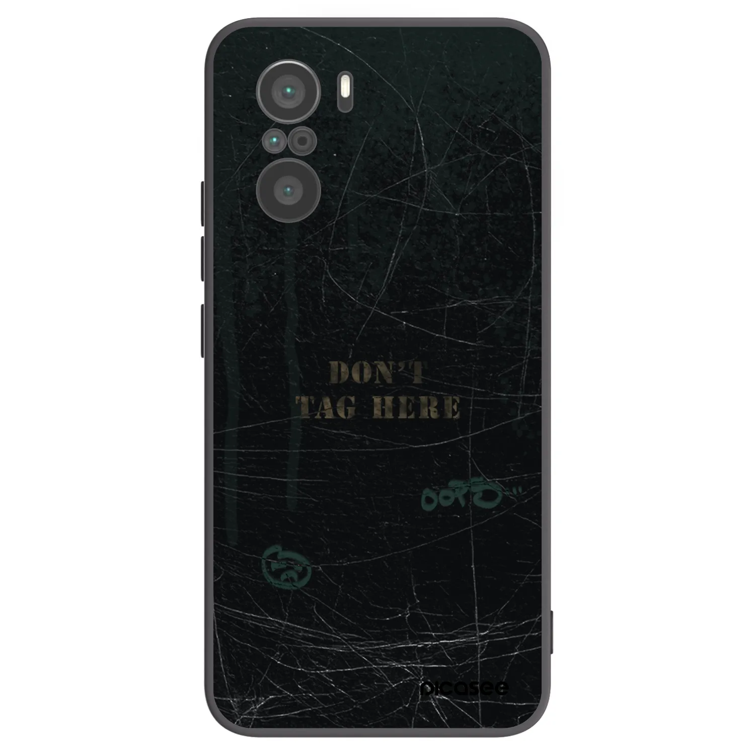 Picasee silikonowe czarne etui na Xiaomi Poco F3 - DON´T TAG