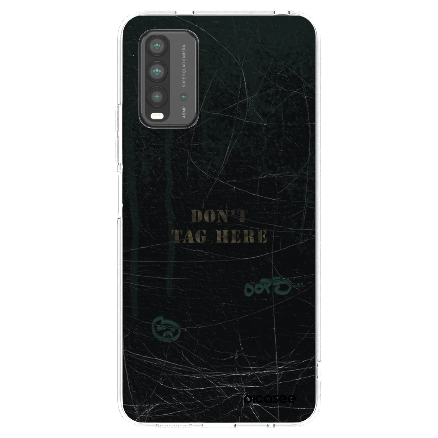 Picasee silikonowe czarne etui na Xiaomi Redmi 9T - DON´T TAG