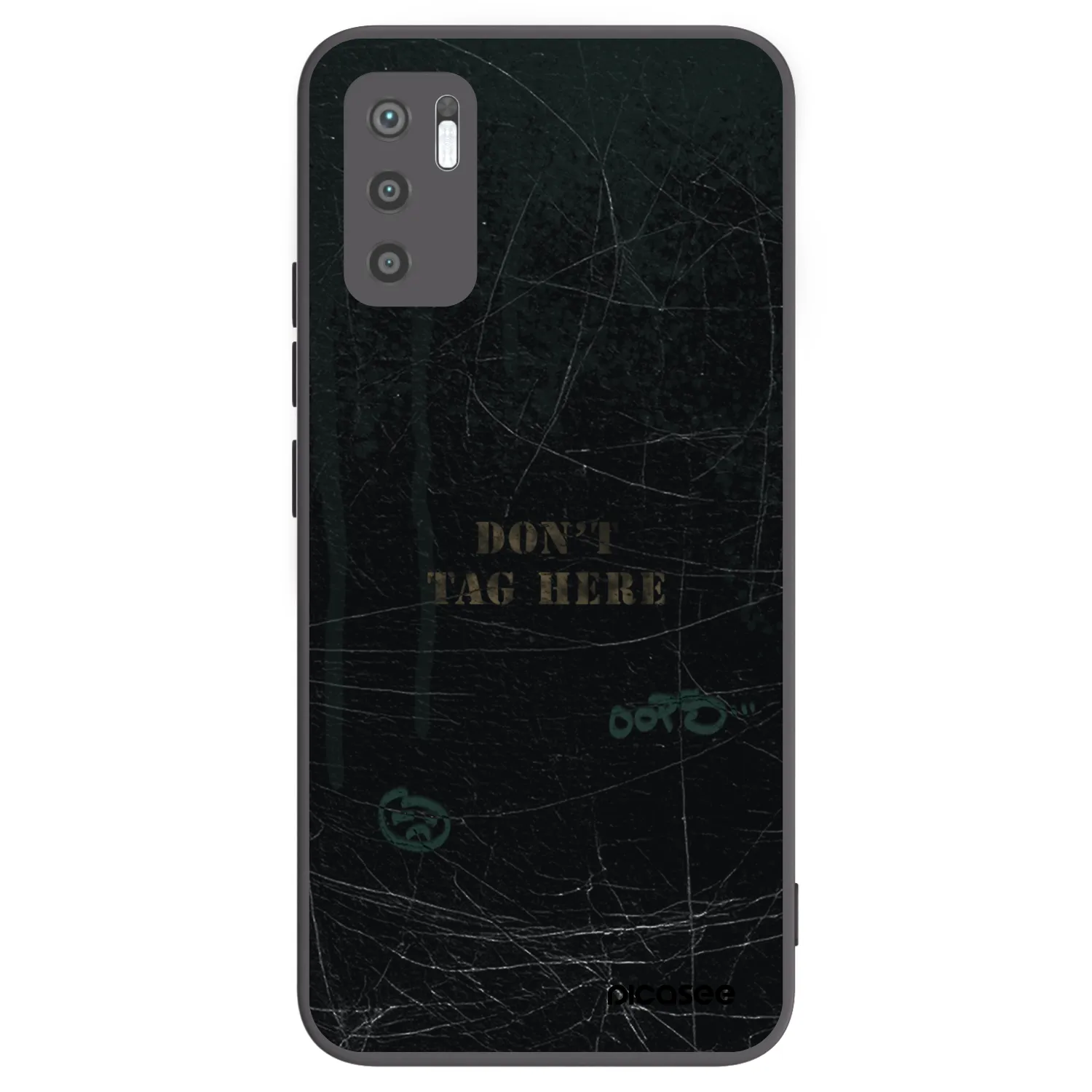 Picasee silikonowe czarne etui na Xiaomi Redmi Note 10 5G - DON´T TAG