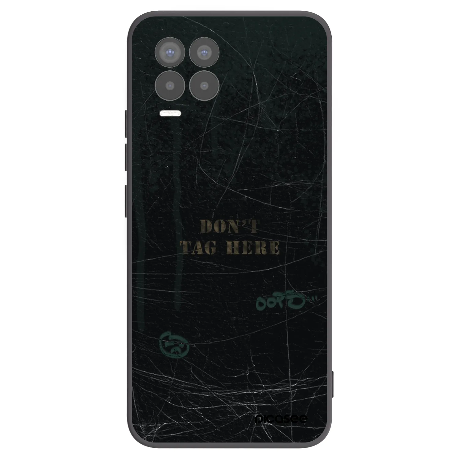 Picasee silikonowe czarne etui na Realme 8 Pro - DON´T TAG