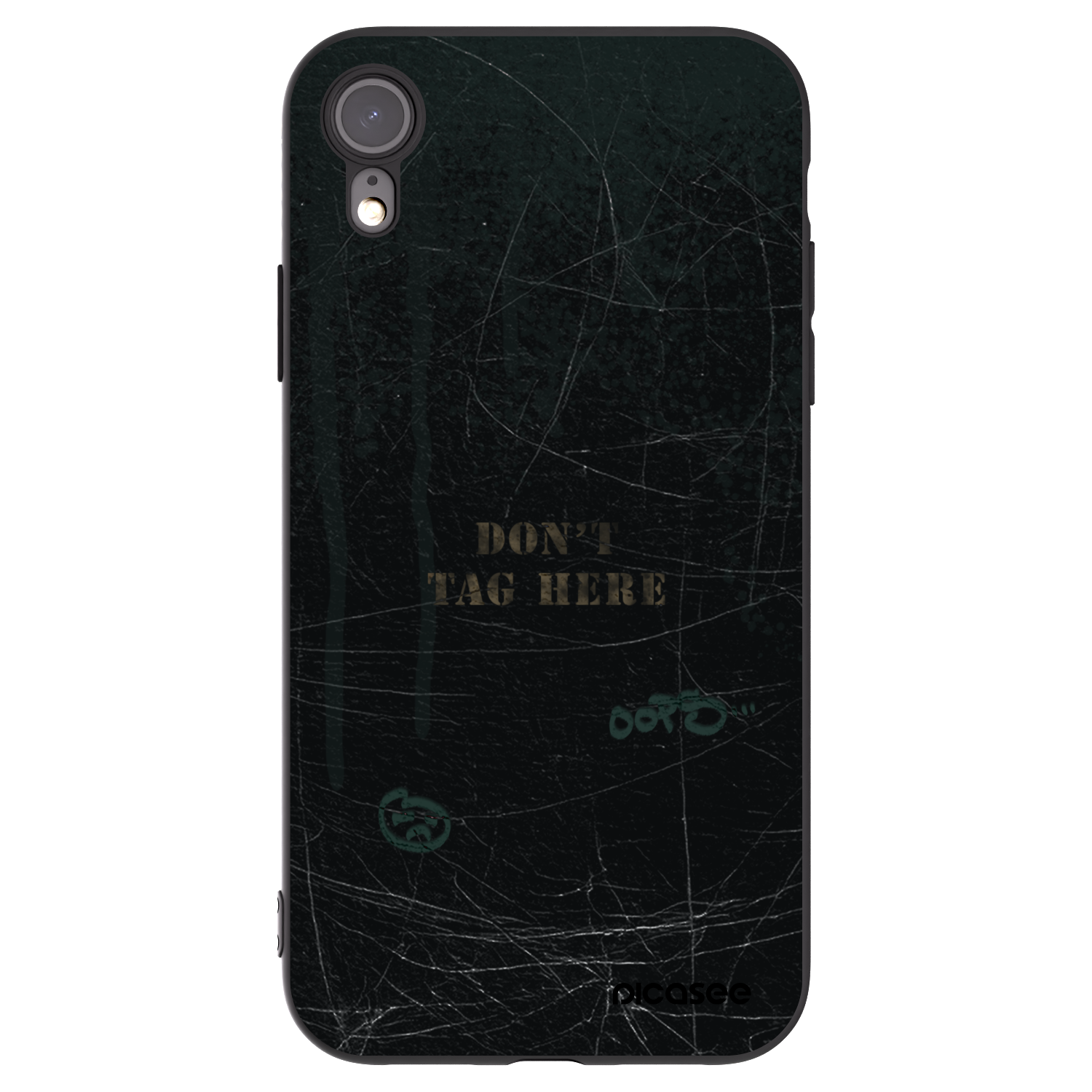 Picasee silikonowe czarne etui na Apple iPhone XR - DON´T TAG