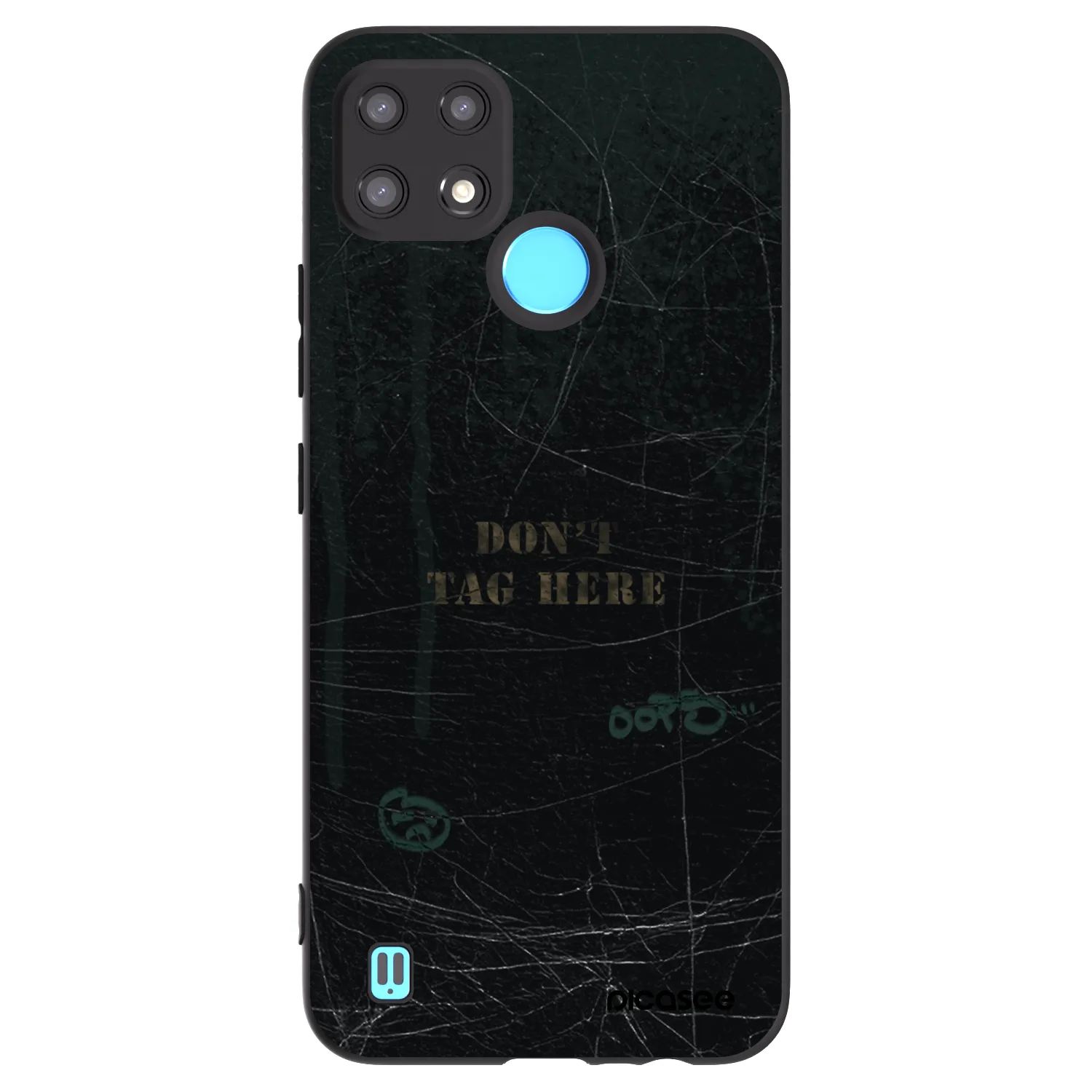 Picasee silikonowe czarne etui na Realme C21 - DON´T TAG