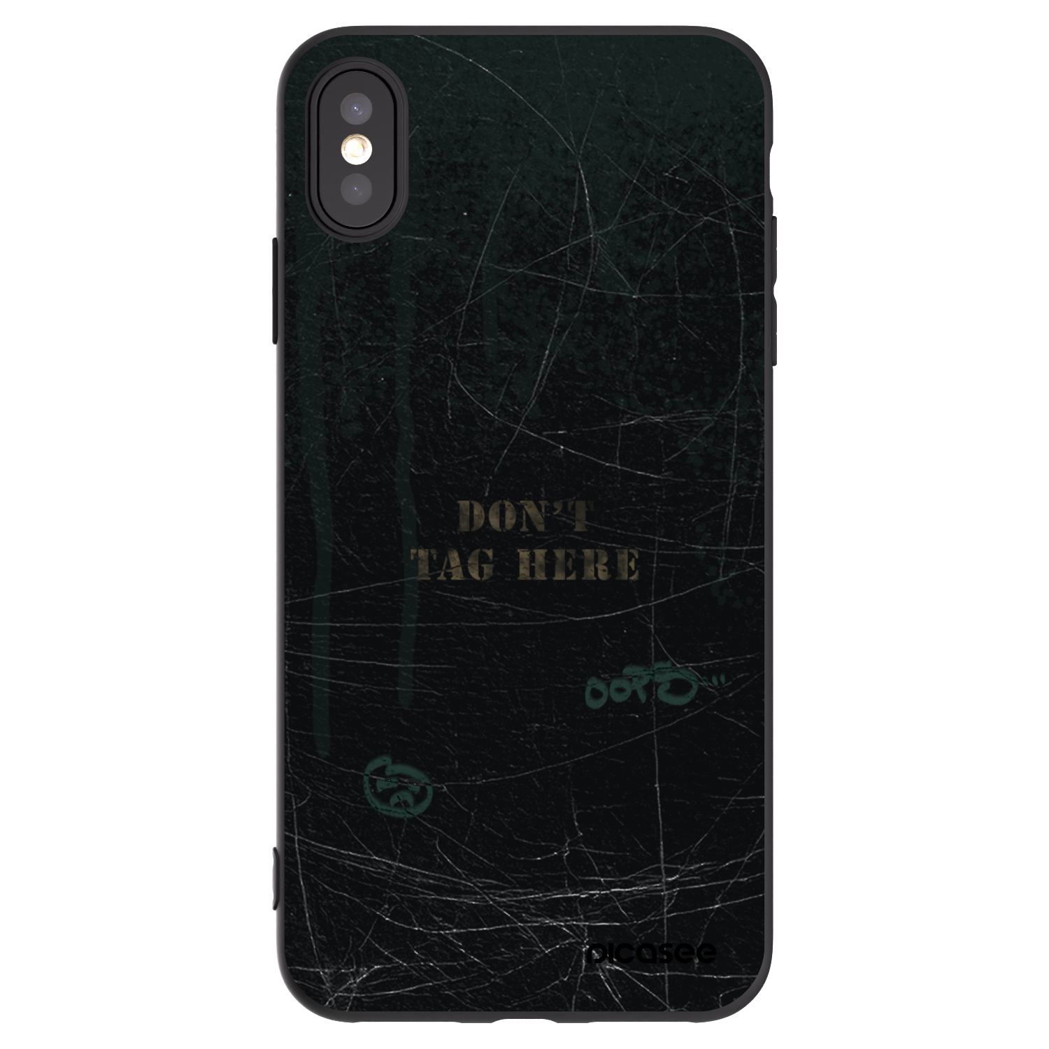 Picasee silikonowe czarne etui na Apple iPhone XS Max - DON´T TAG