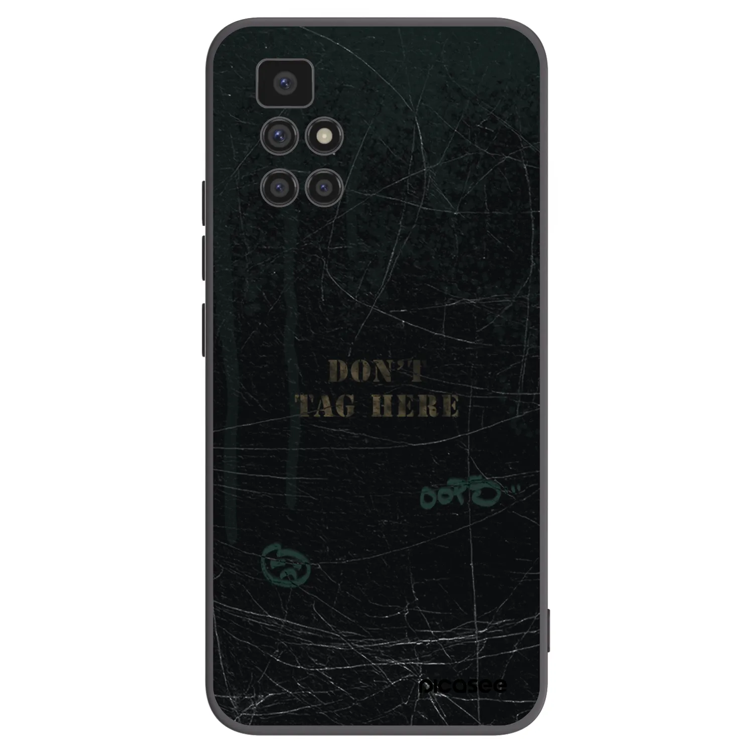 Picasee silikonowe czarne etui na Xiaomi Redmi 10 - DON´T TAG