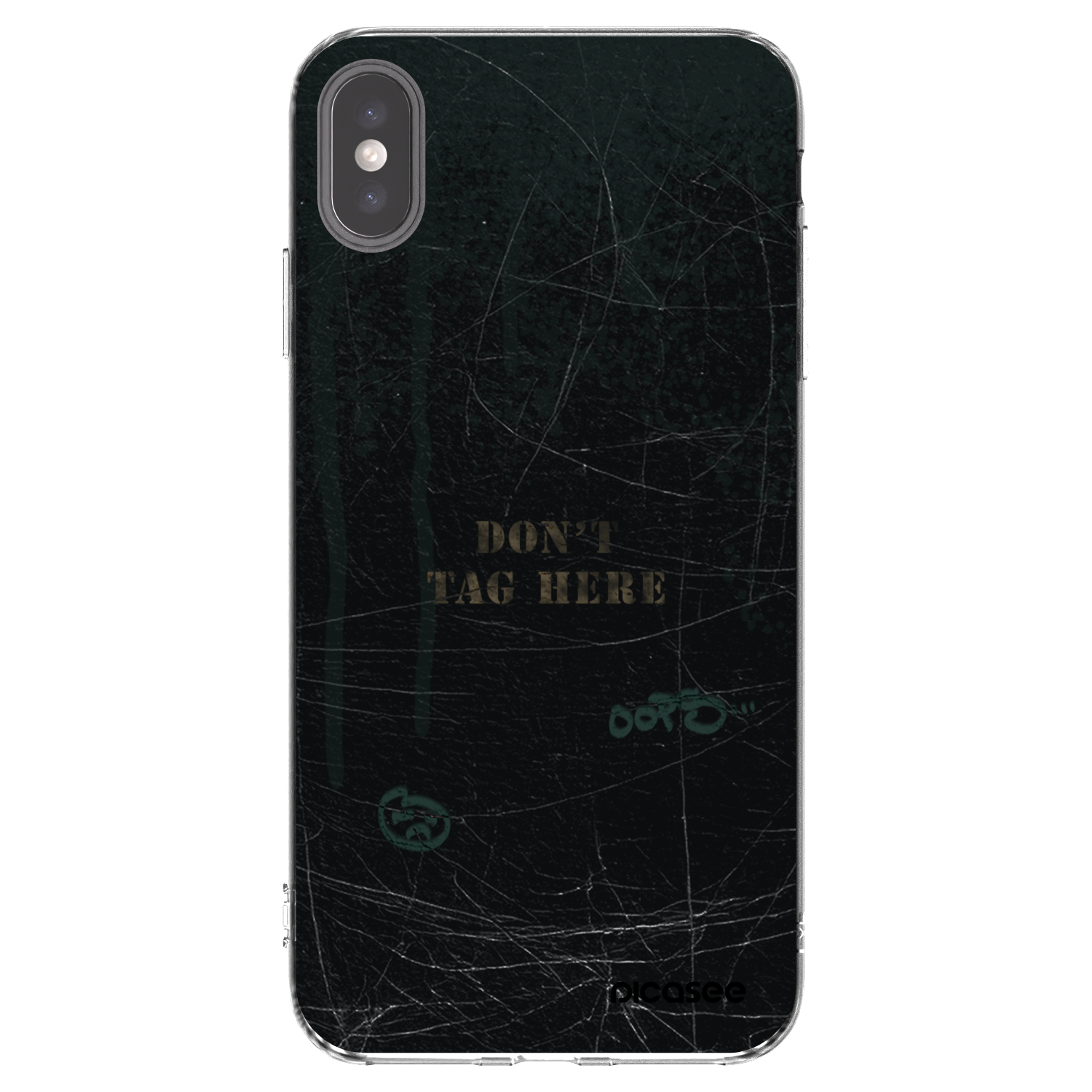 Picasee silikonowe przeźroczyste etui na Apple iPhone XS Max - DON´T TAG