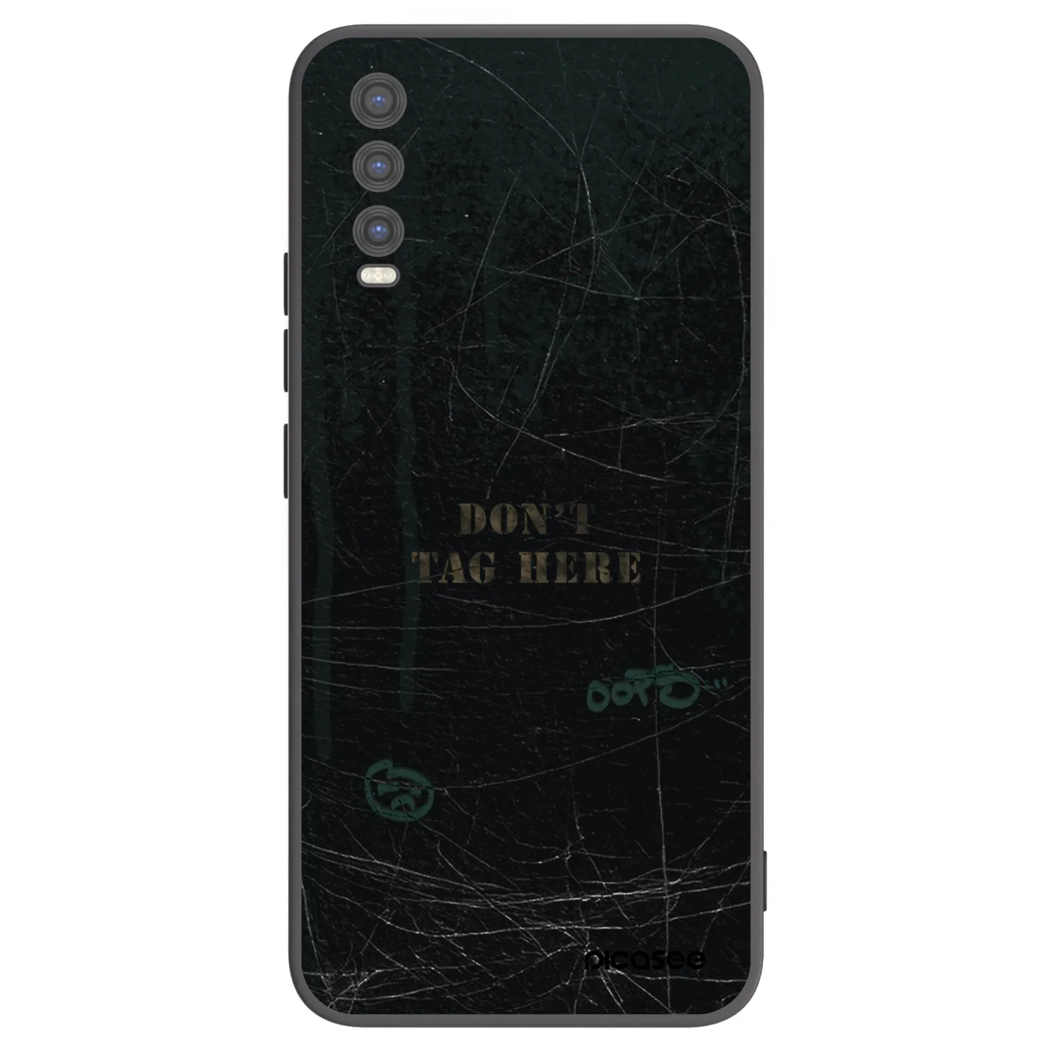 Picasee silikonowe czarne etui na Vivo Y20s - DON´T TAG