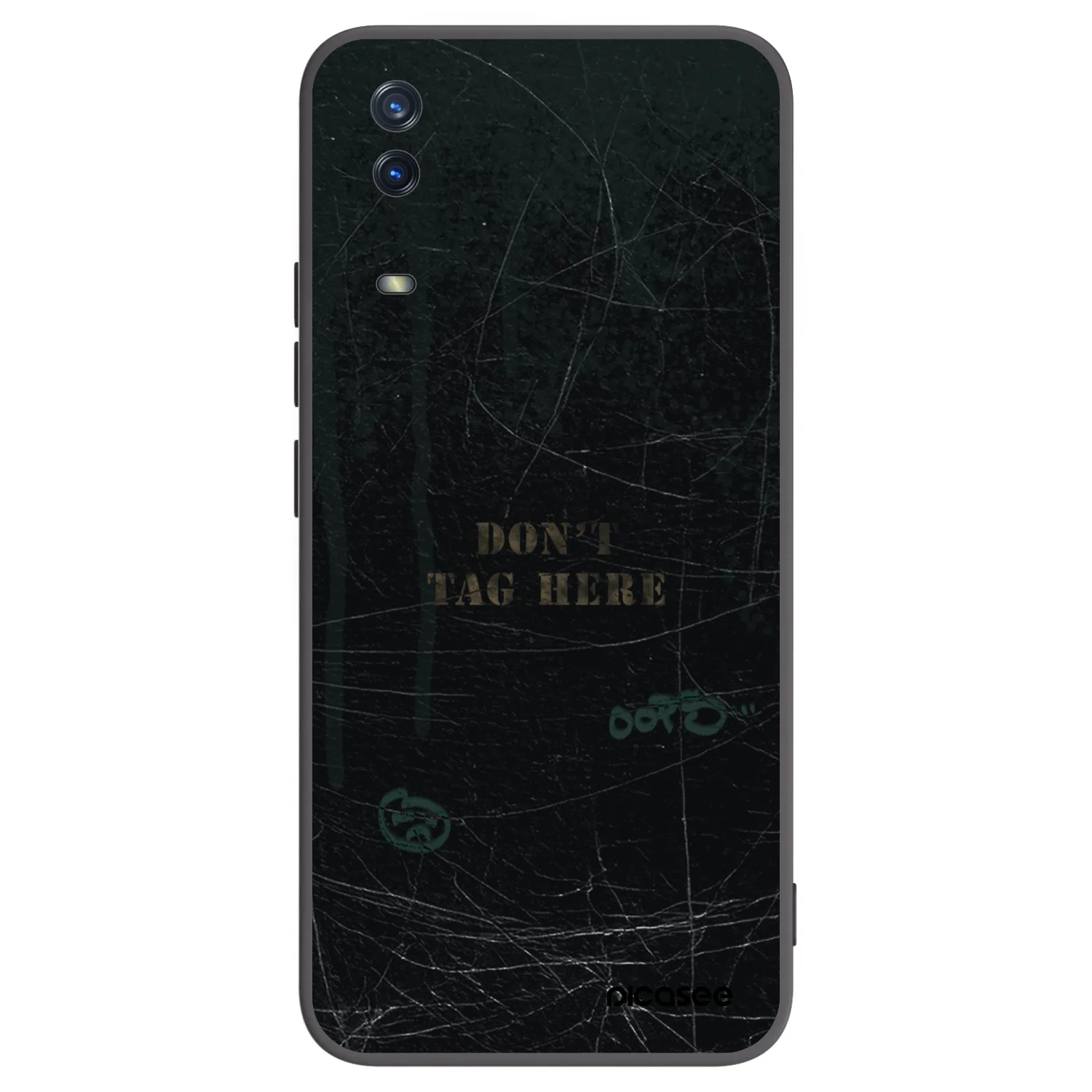 Picasee silikonowe czarne etui na Vivo Y11s - DON´T TAG