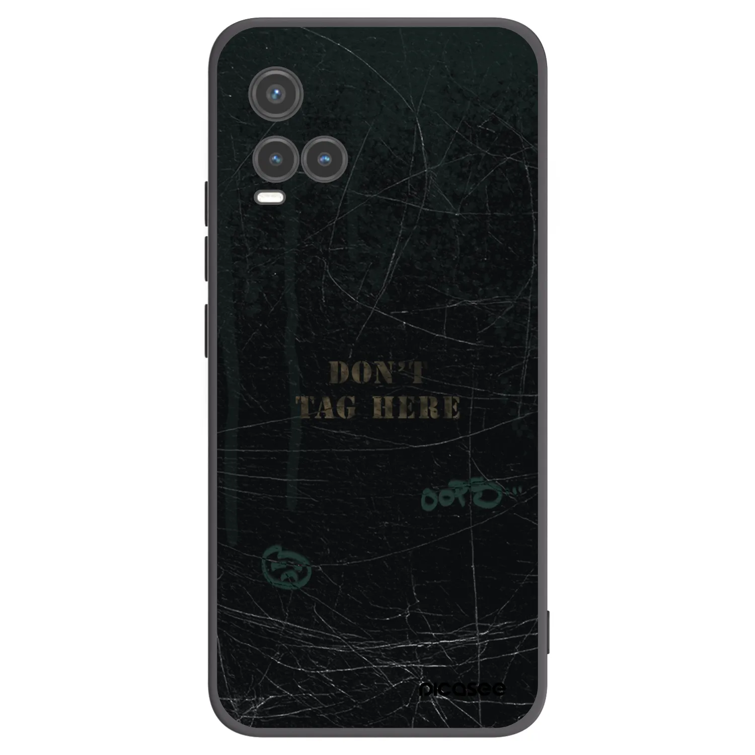Picasee silikonowe czarne etui na Vivo Y33s - DON´T TAG