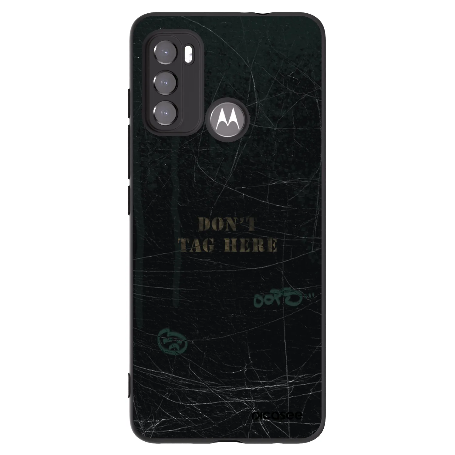 Picasee silikonowe czarne etui na Motorola Moto G60 - DON´T TAG