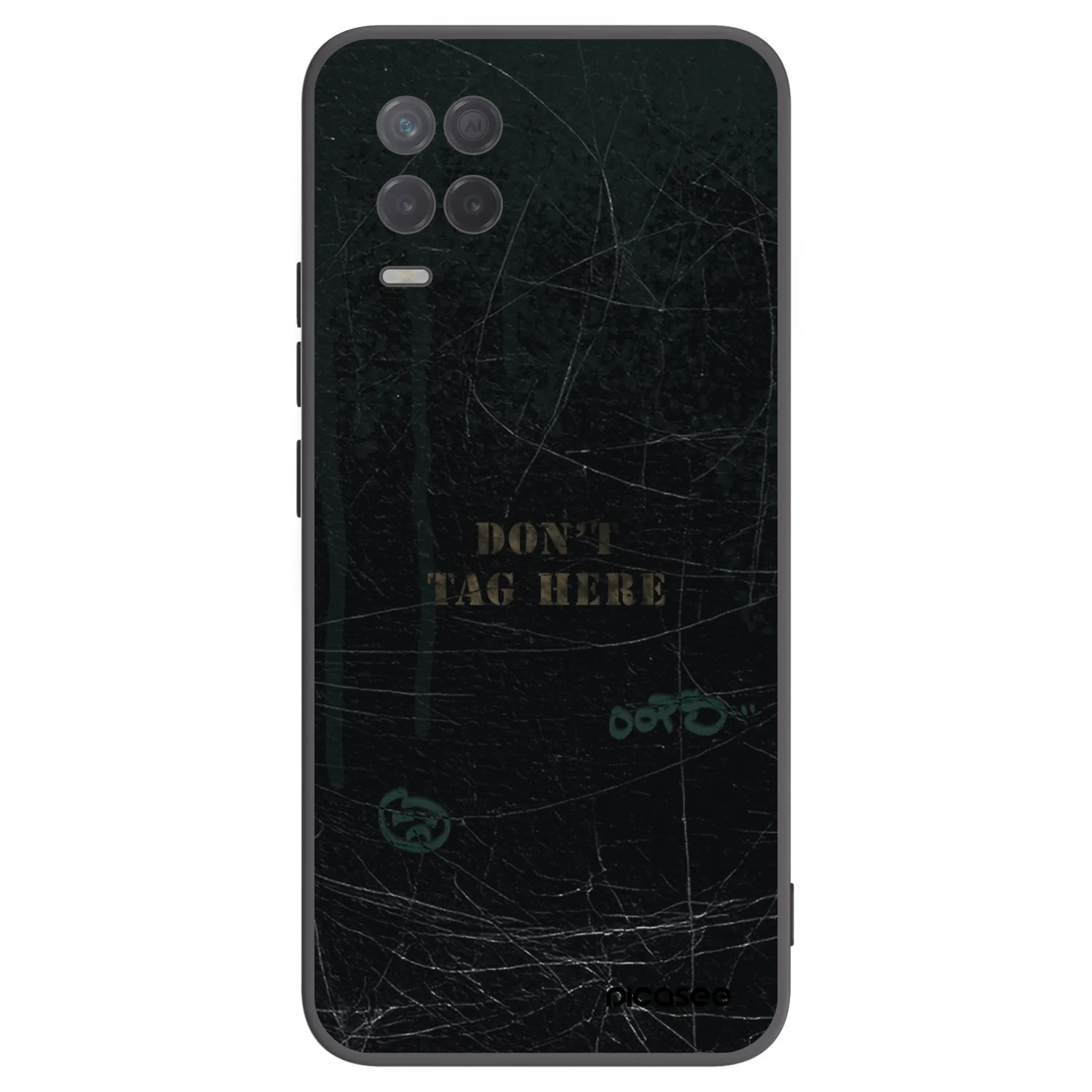 Picasee silikonowe czarne etui na Realme 8 5G - DON´T TAG