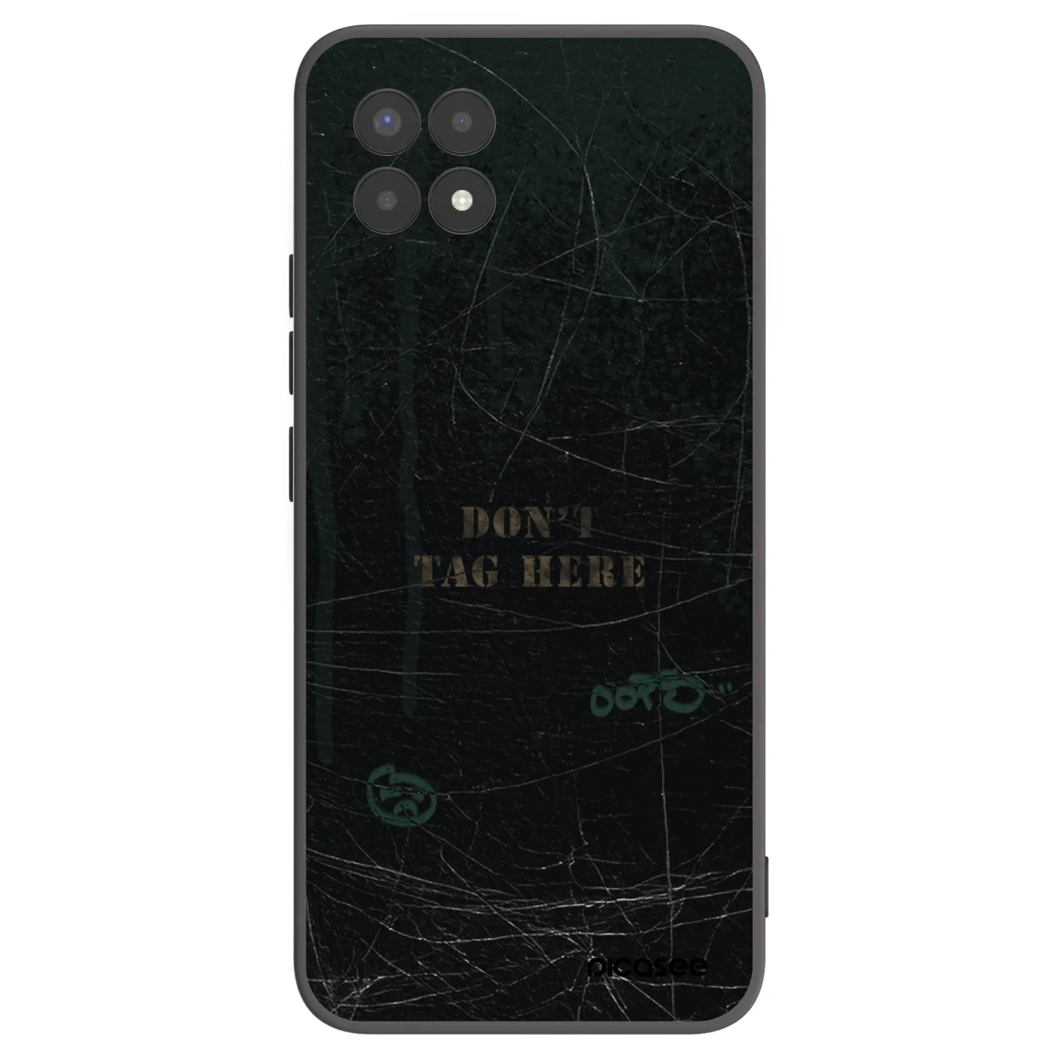 Picasee silikonowe czarne etui na Realme 8i - DON´T TAG