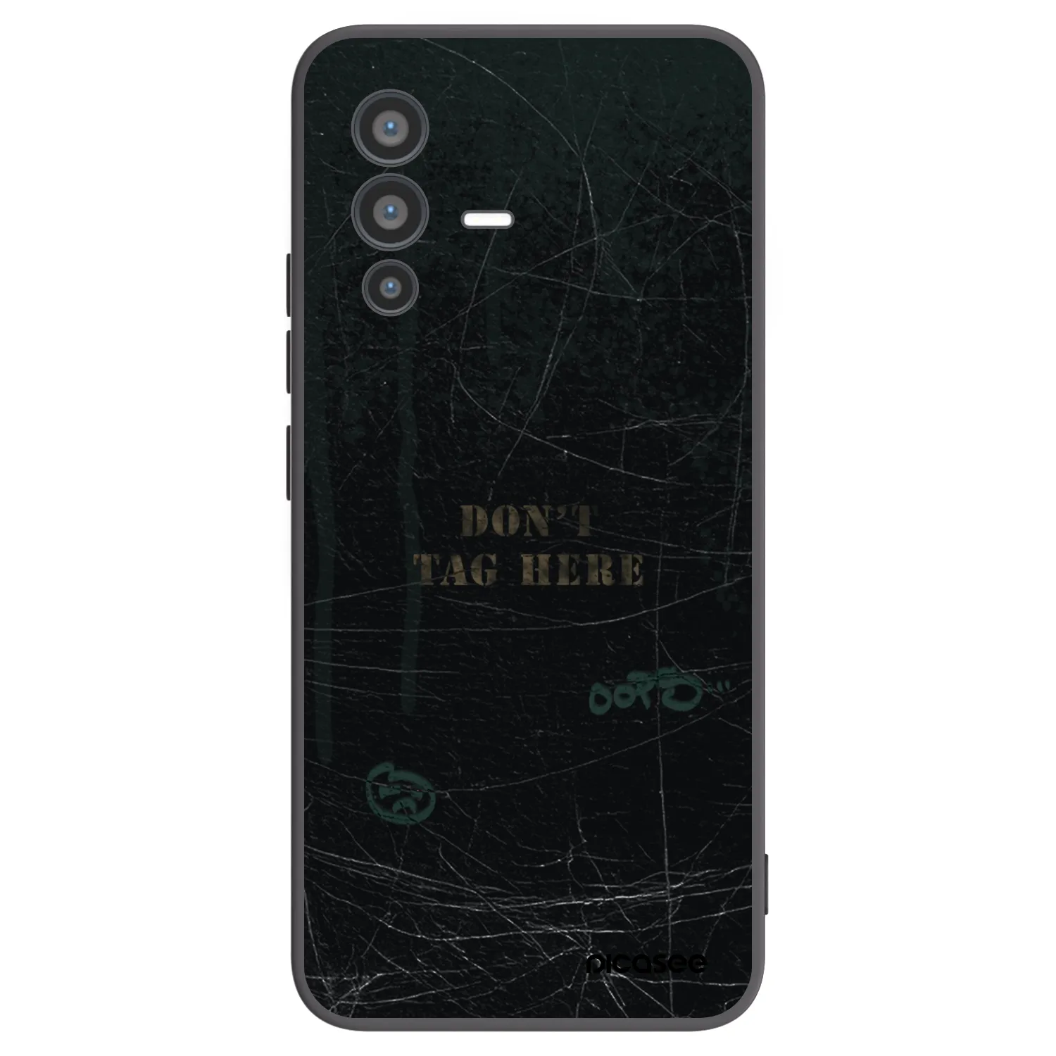 Picasee silikonowe czarne etui na Vivo V23 5G - DON´T TAG