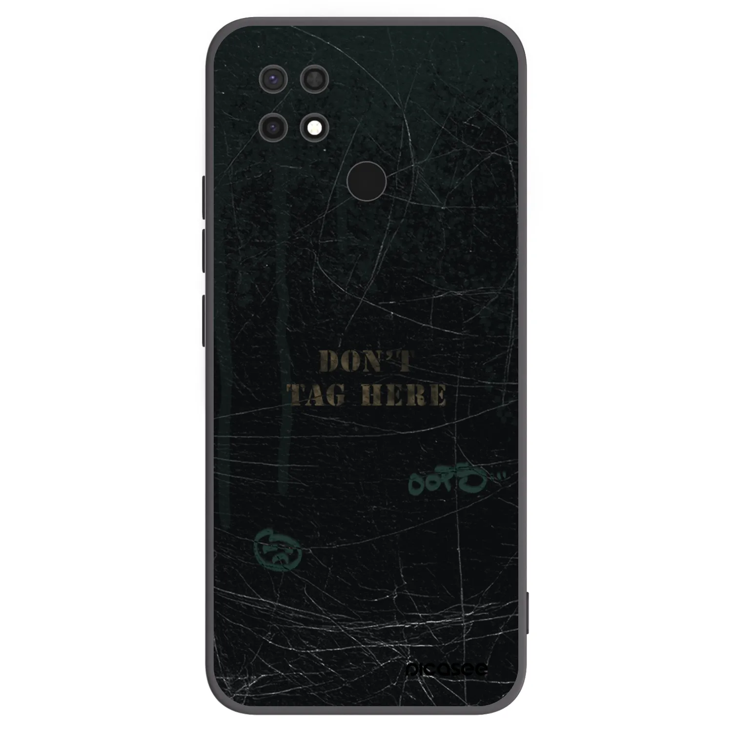 Picasee silikonowe czarne etui na Xiaomi Redmi 10C - DON´T TAG