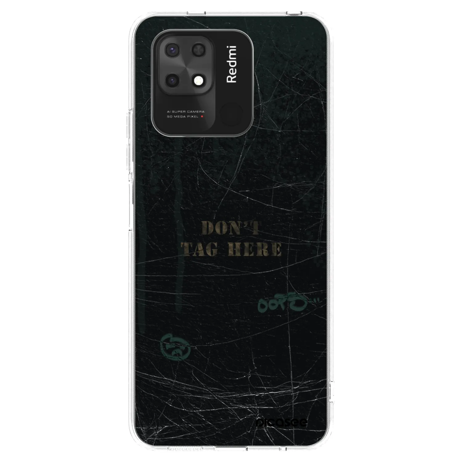 Picasee silikonowe przeźroczyste etui na Xiaomi Redmi 10C - DON´T TAG