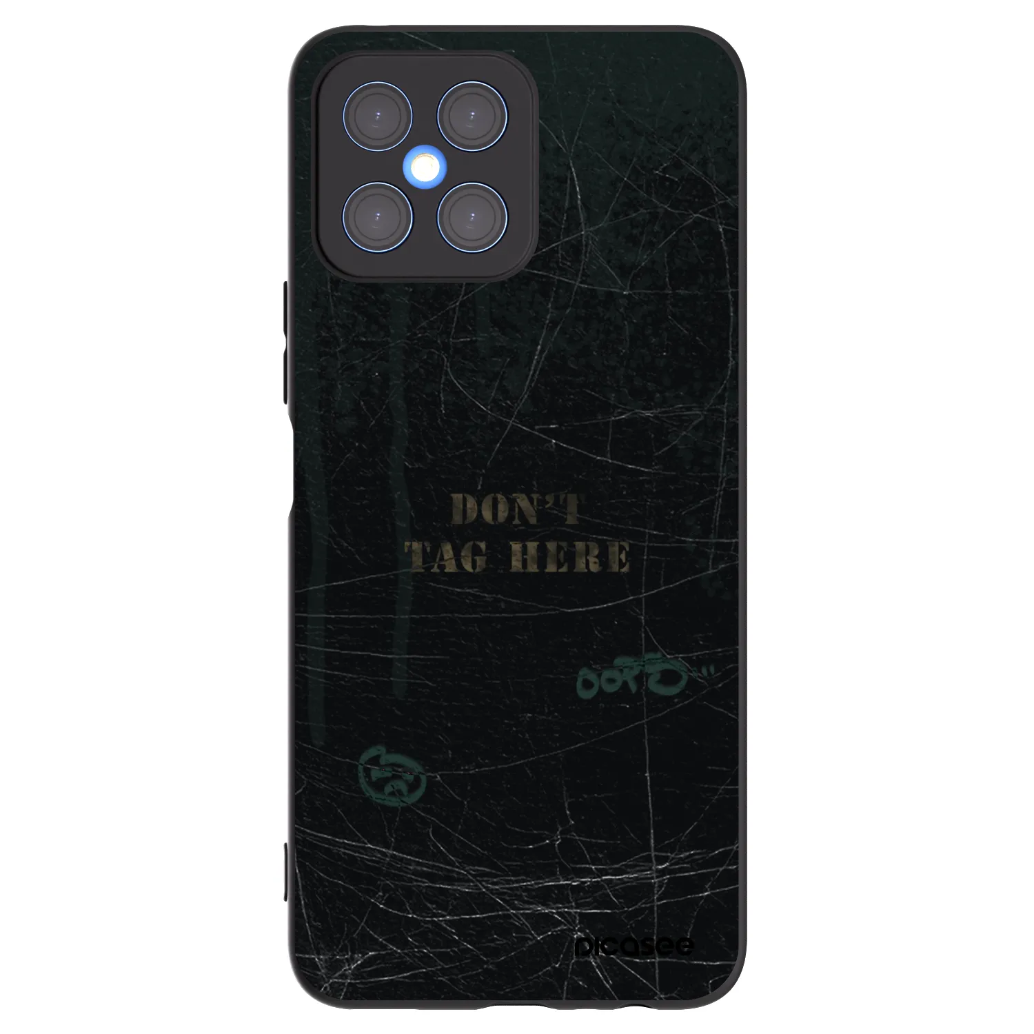 Picasee silikonowe czarne etui na Honor X8 4G - DON´T TAG