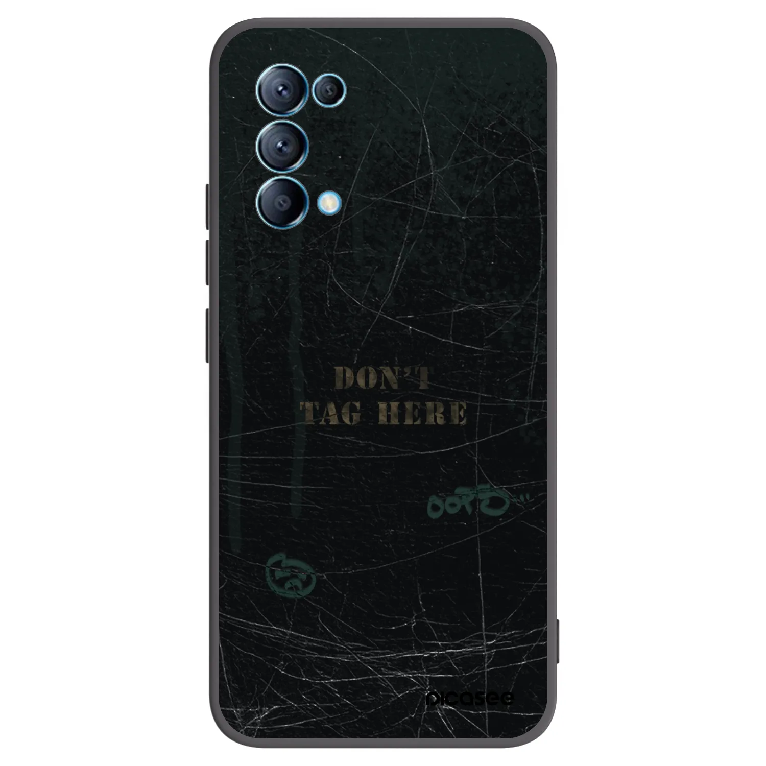 Picasee silikonowe czarne etui na OPPO Reno 5 5G - DON´T TAG
