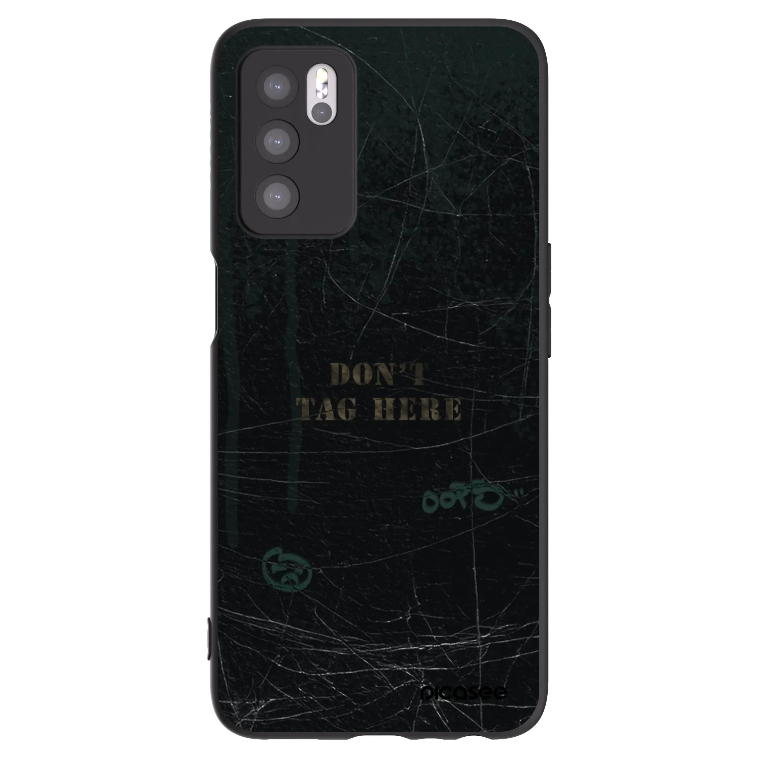 Picasee silikonowe czarne etui na OPPO A16 - DON´T TAG