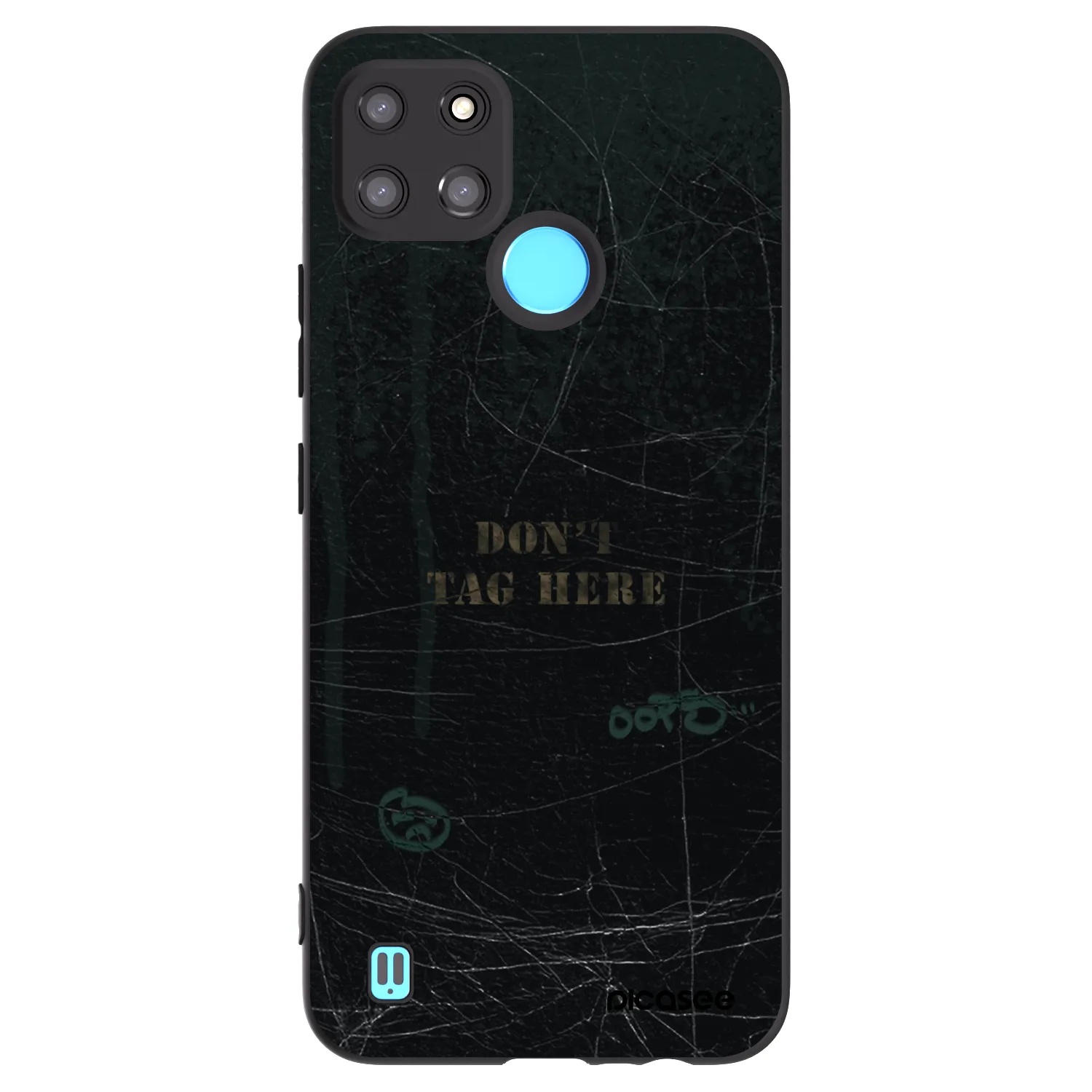 Picasee silikonowe czarne etui na Realme C21Y - DON´T TAG