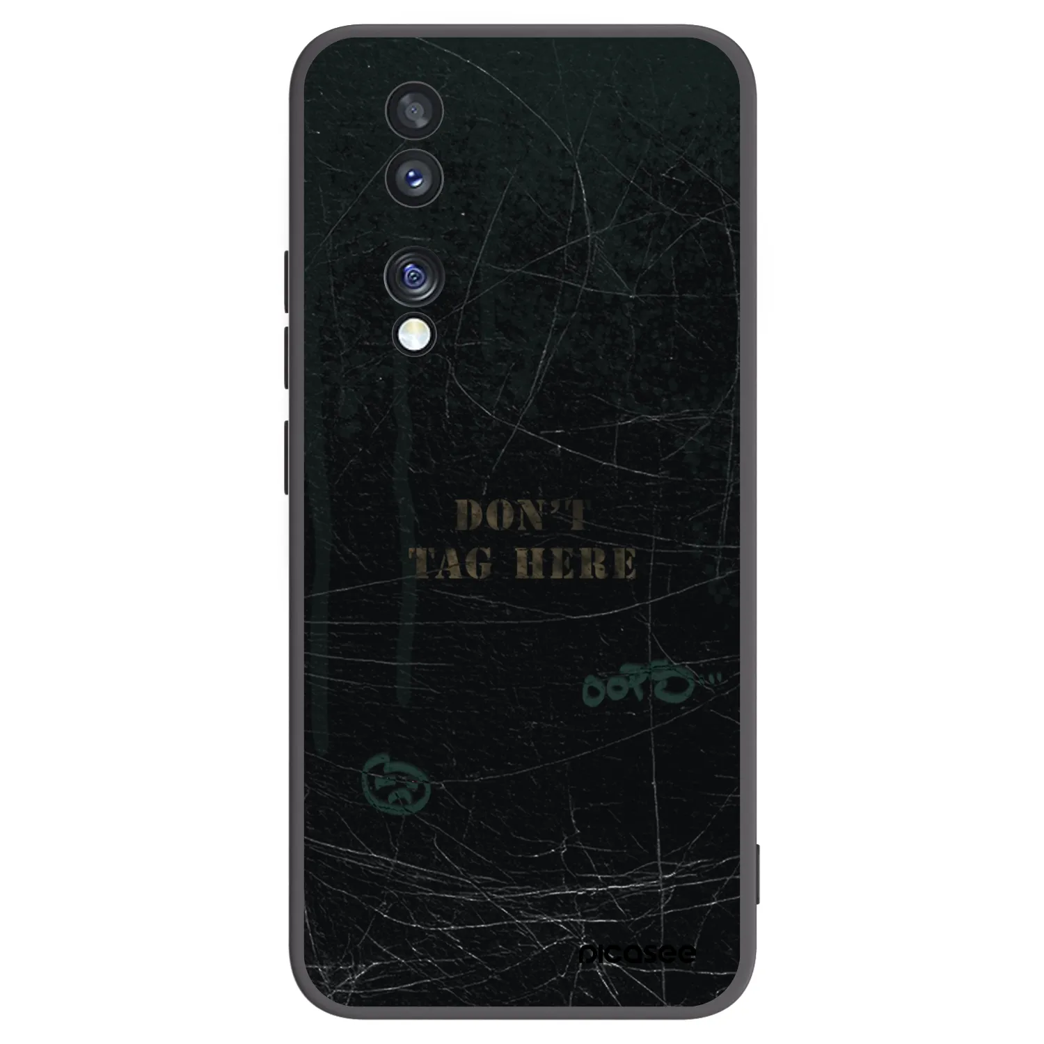 Picasee silikonowe czarne etui na Honor 70 - DON´T TAG