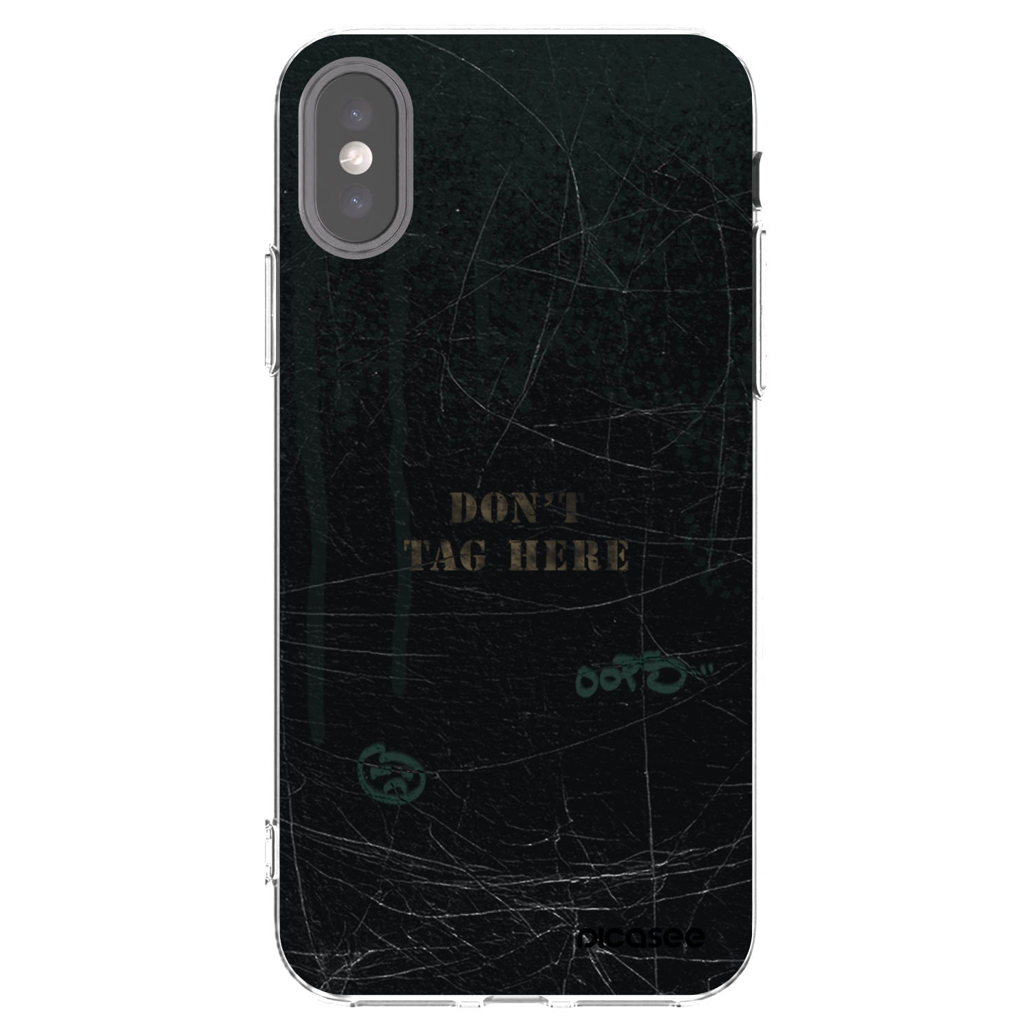 Picasee silikonowe przeźroczyste etui na Apple iPhone X/XS - DON´T TAG
