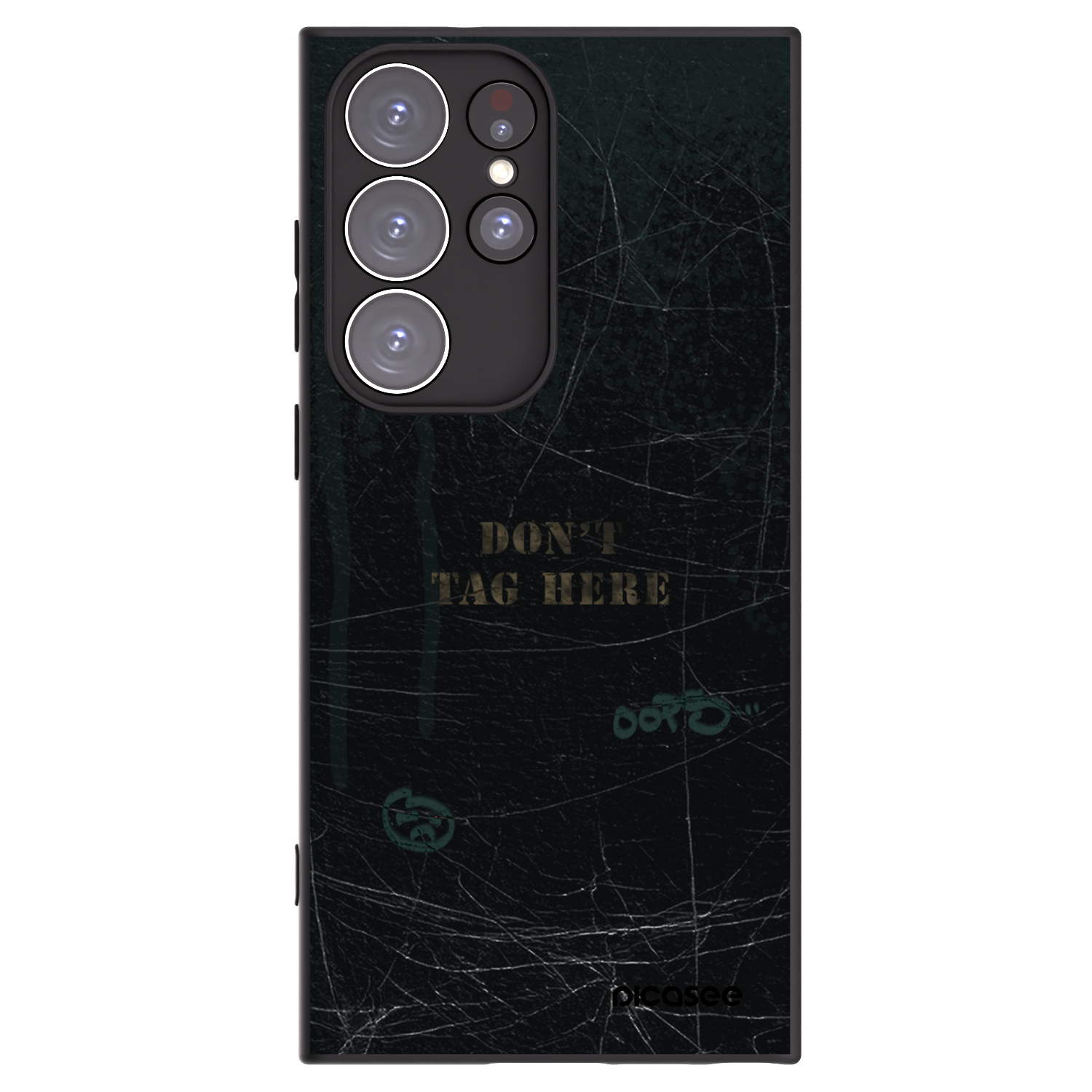 Picasee silikonowe czarne etui na Samsung Galaxy S23 Ultra 5G - DON´T TAG