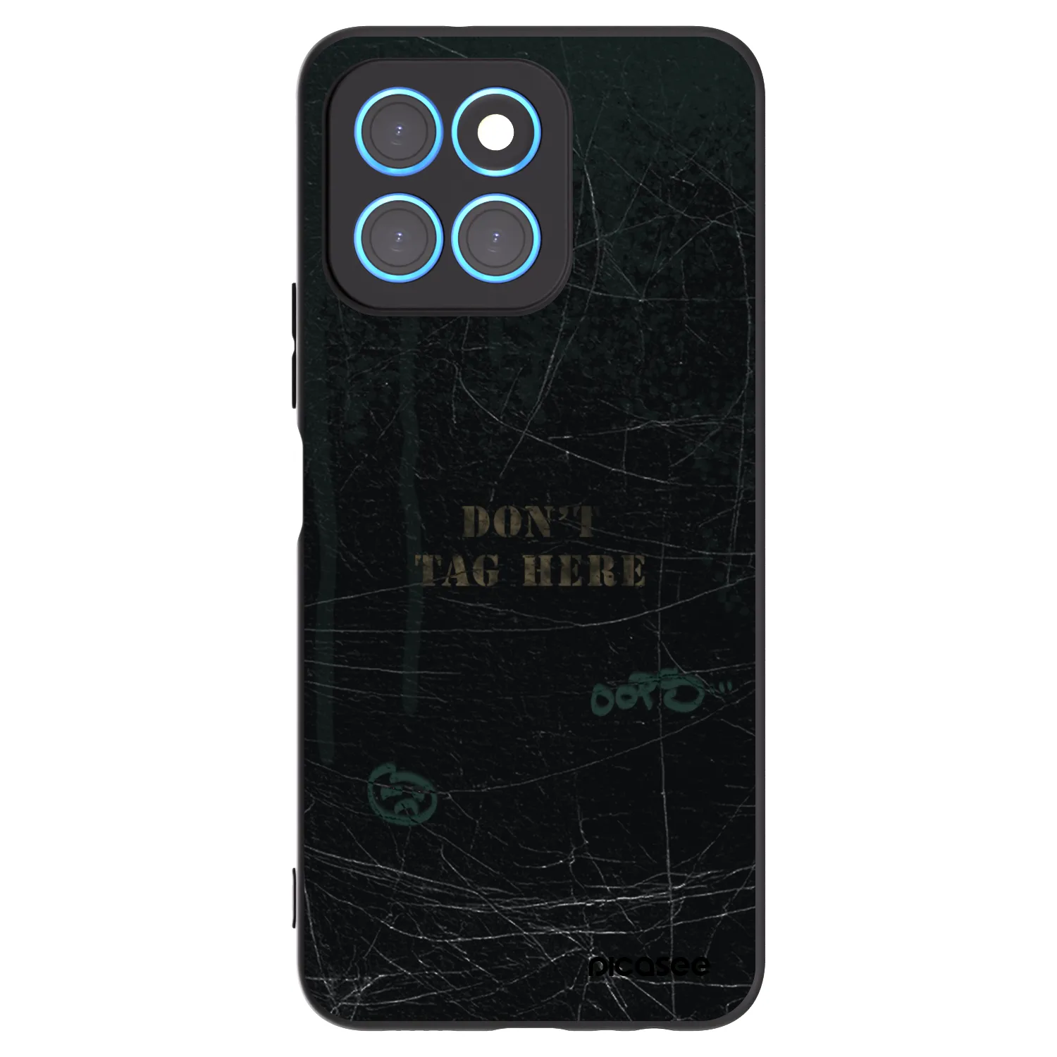 Picasee silikonowe czarne etui na Honor X6 - DON´T TAG