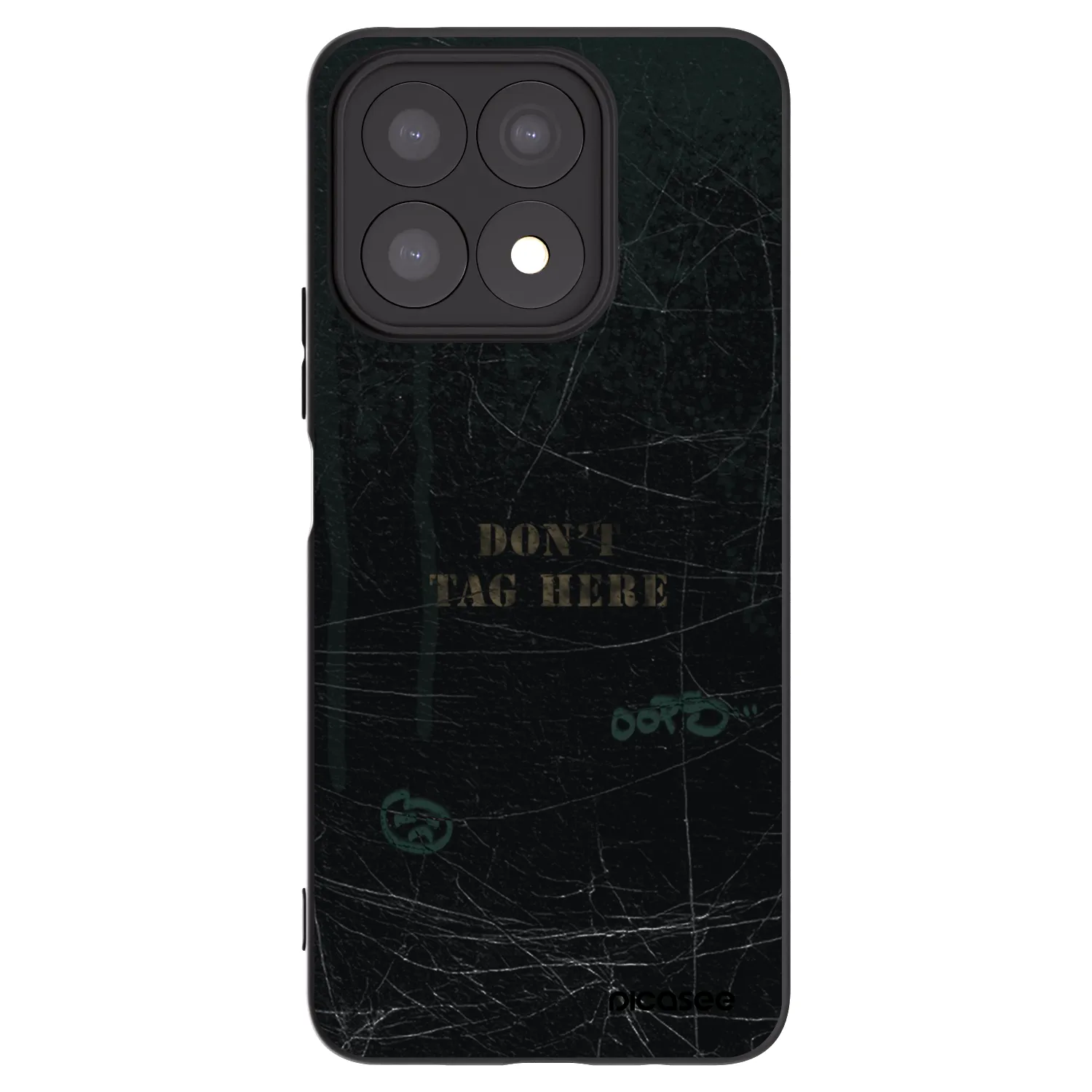 Picasee silikonowe czarne etui na Honor X8a - DON´T TAG