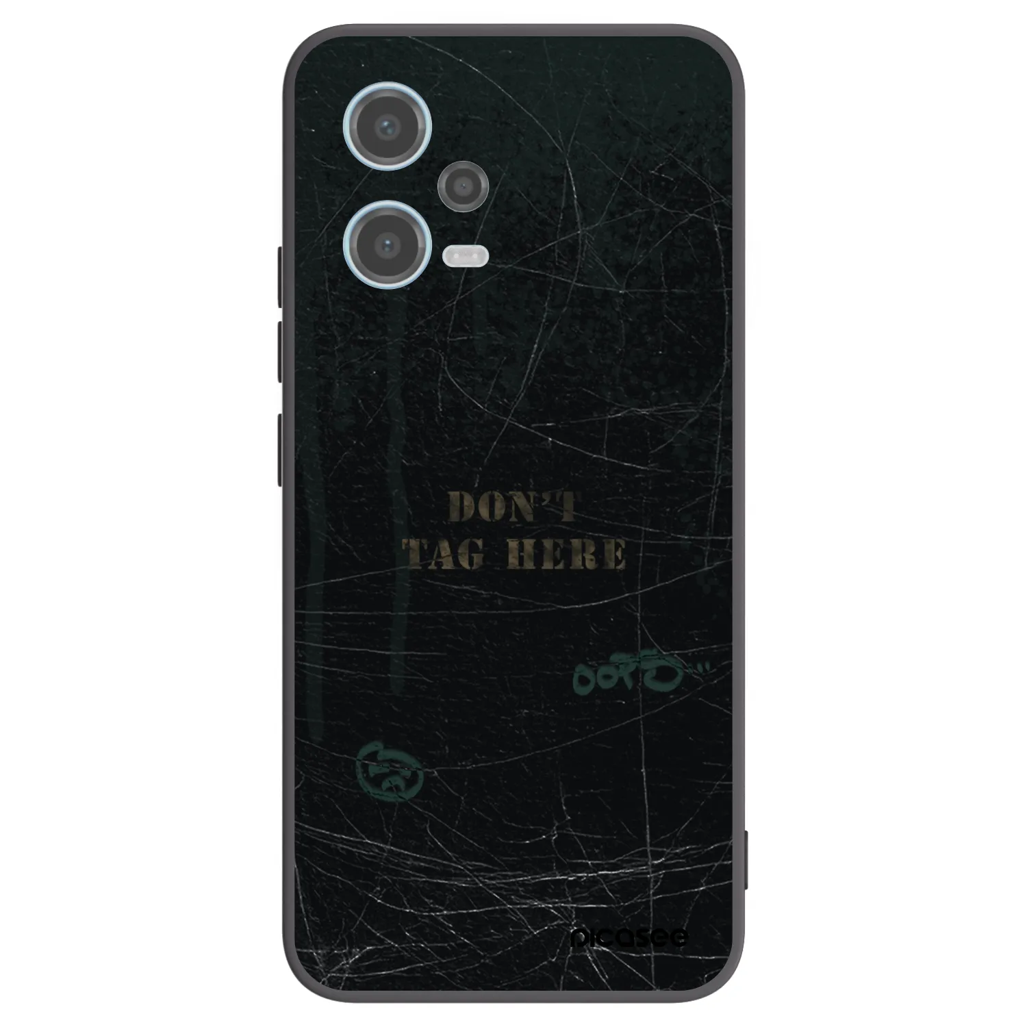 Picasee silikonowe czarne etui na Xiaomi Redmi Note 12 5G - DON´T TAG