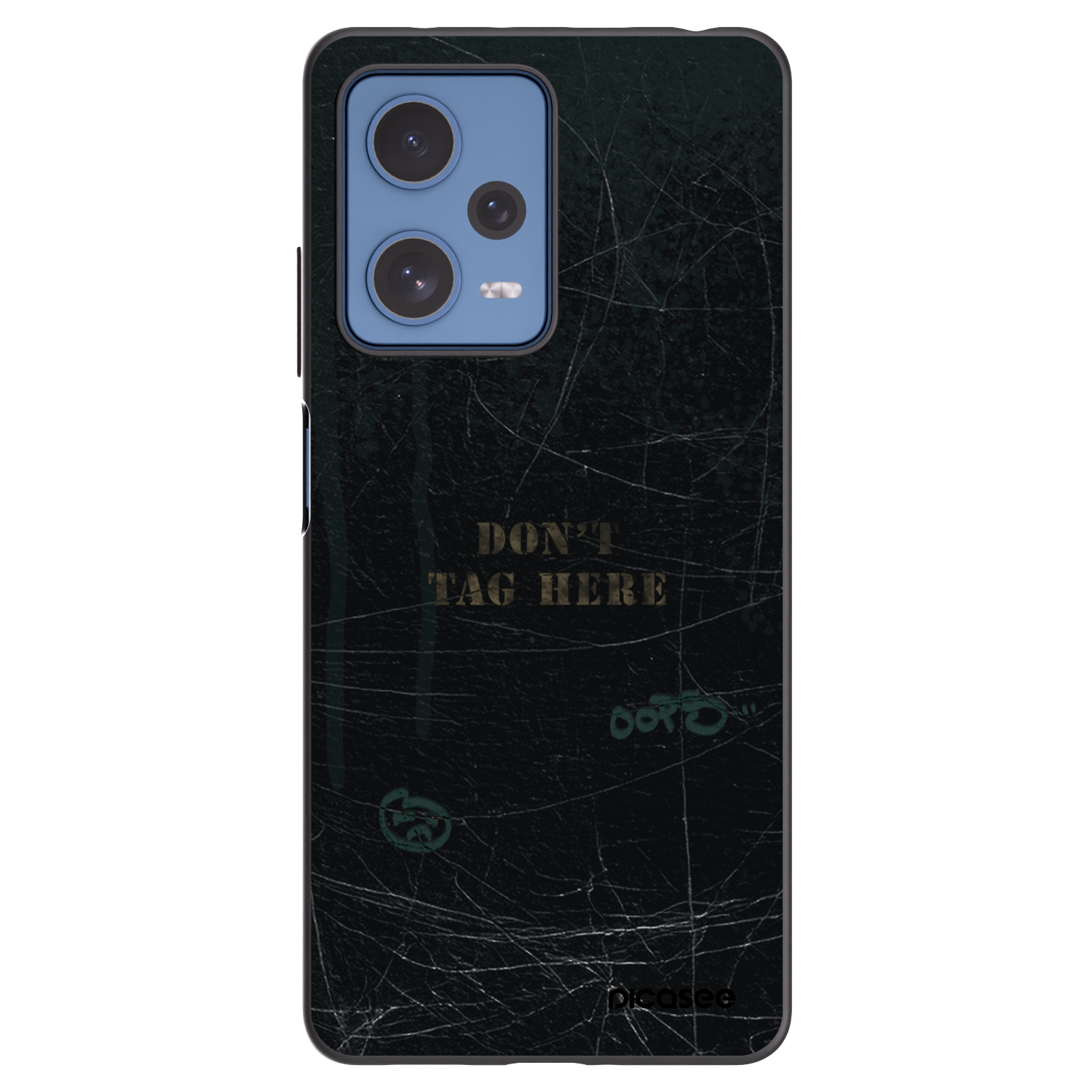 Picasee silikonowe czarne etui na Xiaomi Redmi Note 12 Pro 5G - DON´T TAG