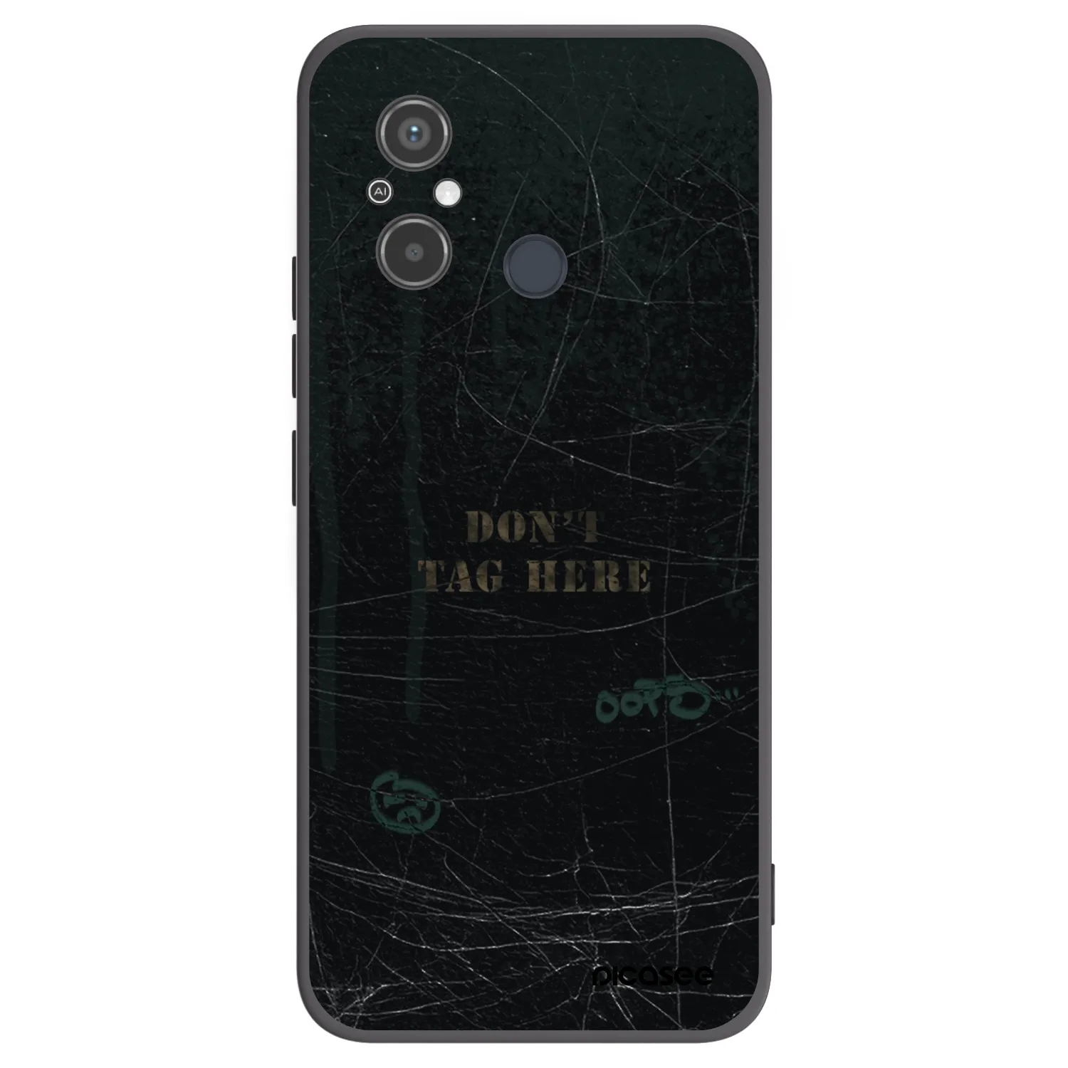 Picasee silikonowe czarne etui na Xiaomi Redmi 12C - DON´T TAG