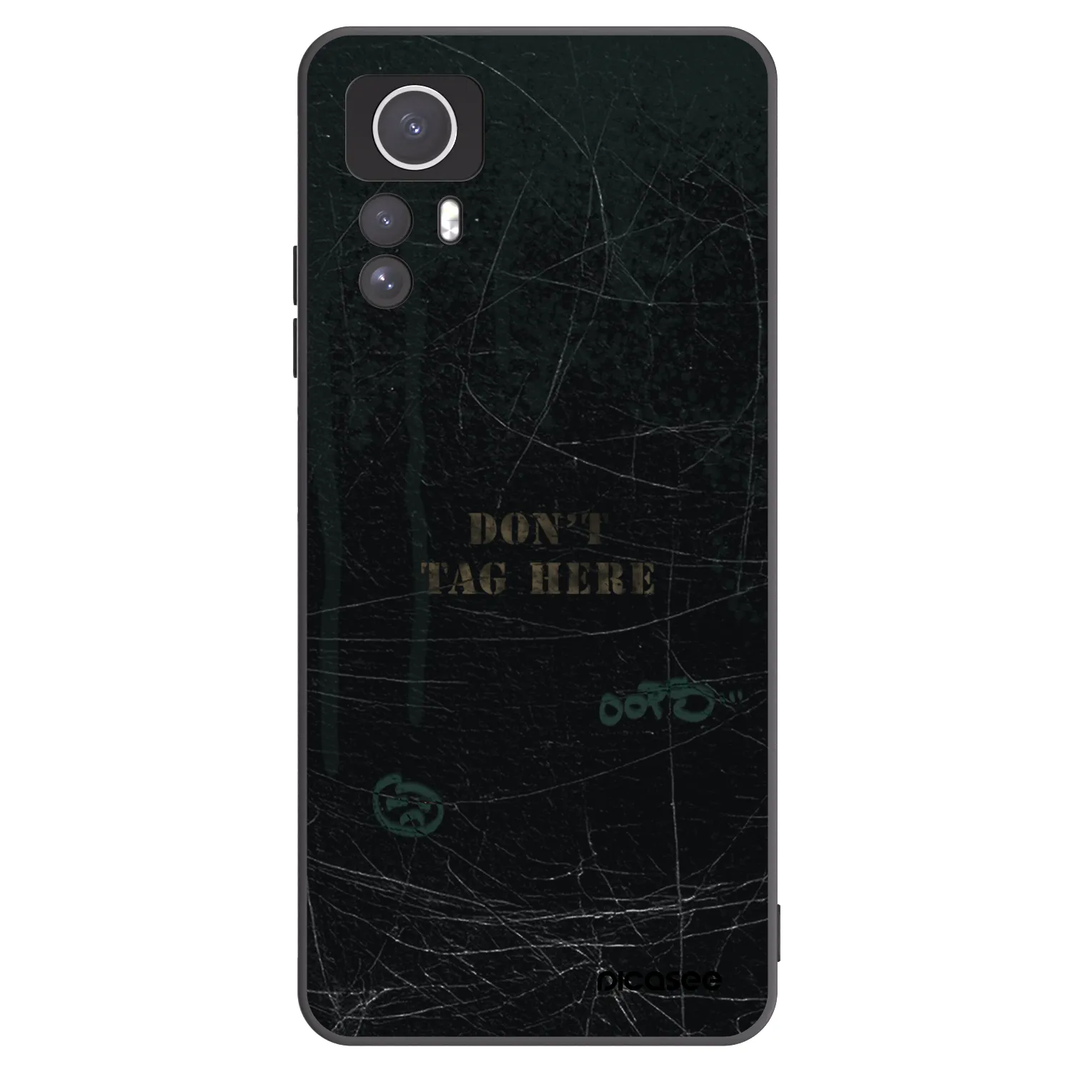 Picasee silikonowe czarne etui na Xiaomi Redmi Note 12S - DON´T TAG