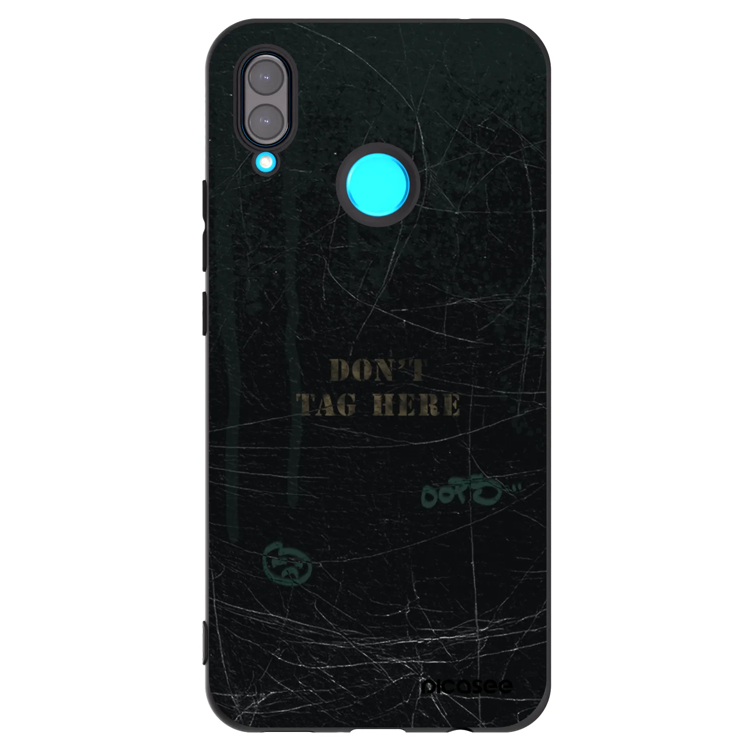 Picasee silikonowe czarne etui na Huawei Nova 3i - DON´T TAG