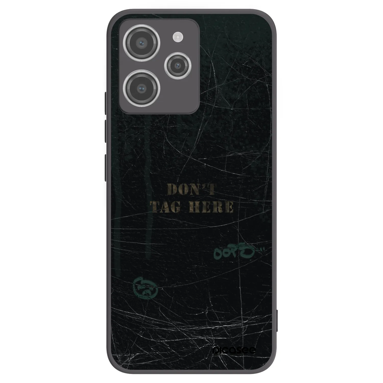 Picasee silikonowe czarne etui na Xiaomi Redmi 12 4G - DON´T TAG