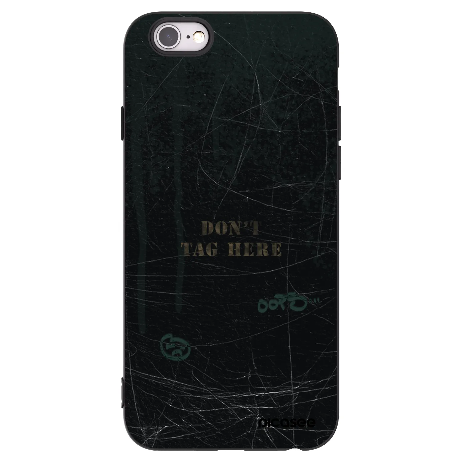 Picasee silikonowe czarne etui na Apple iPhone 6/6S - DON´T TAG