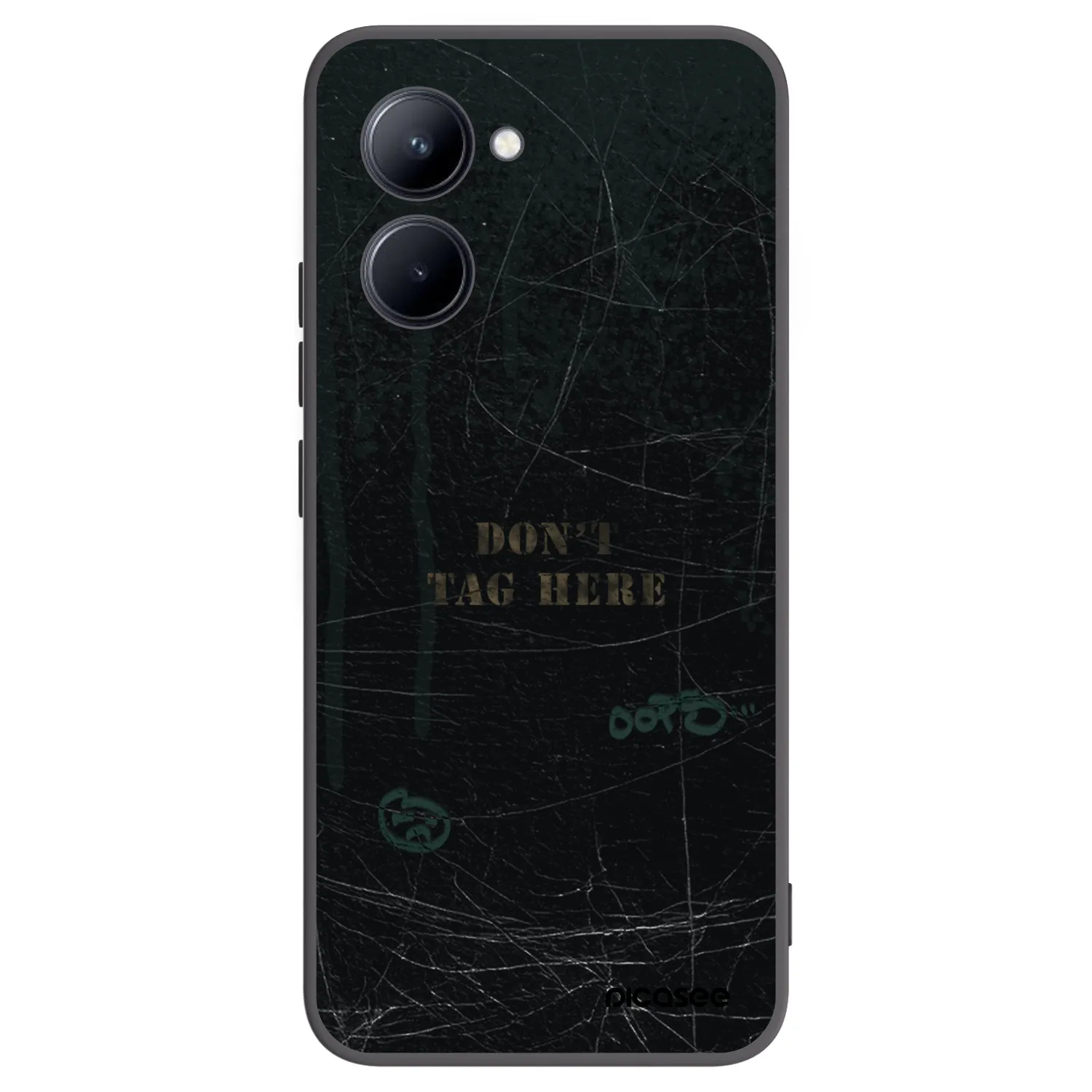 Picasee silikonowe czarne etui na Realme C33 (2023) - DON´T TAG